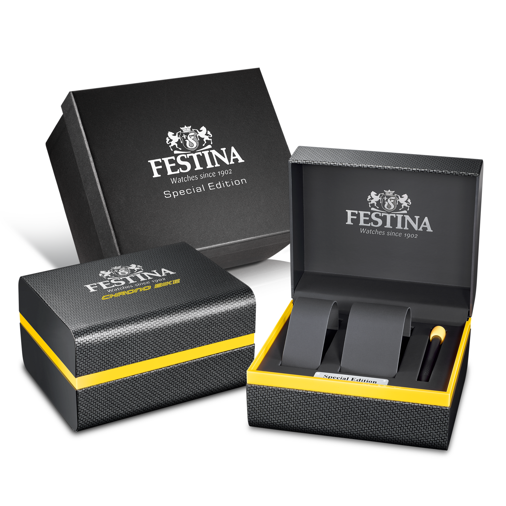 Festina Herren Chronograph Chrono Bike F20673/2 Gun Black mit Silikonband