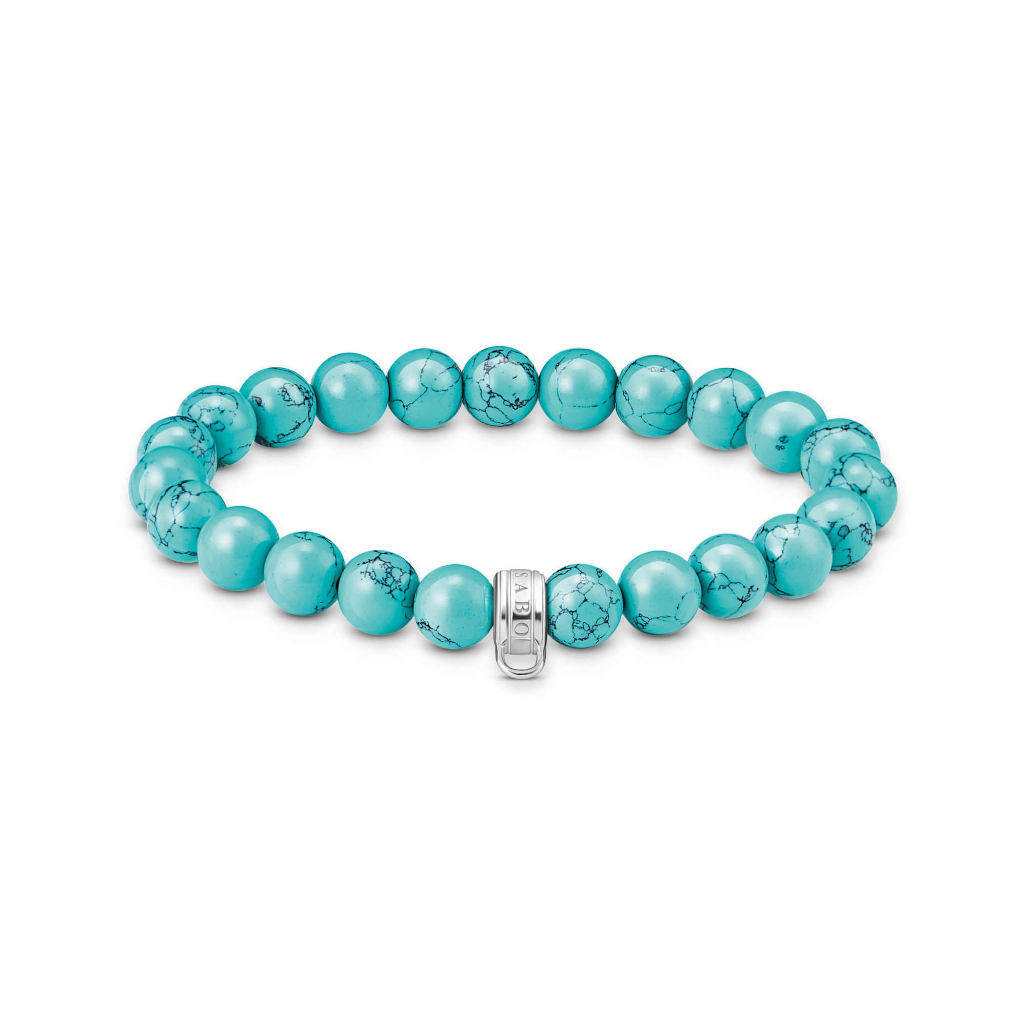Thomas Sabo X0293-404-17-L17 Armband mit türkisfarbenen Beads Silber