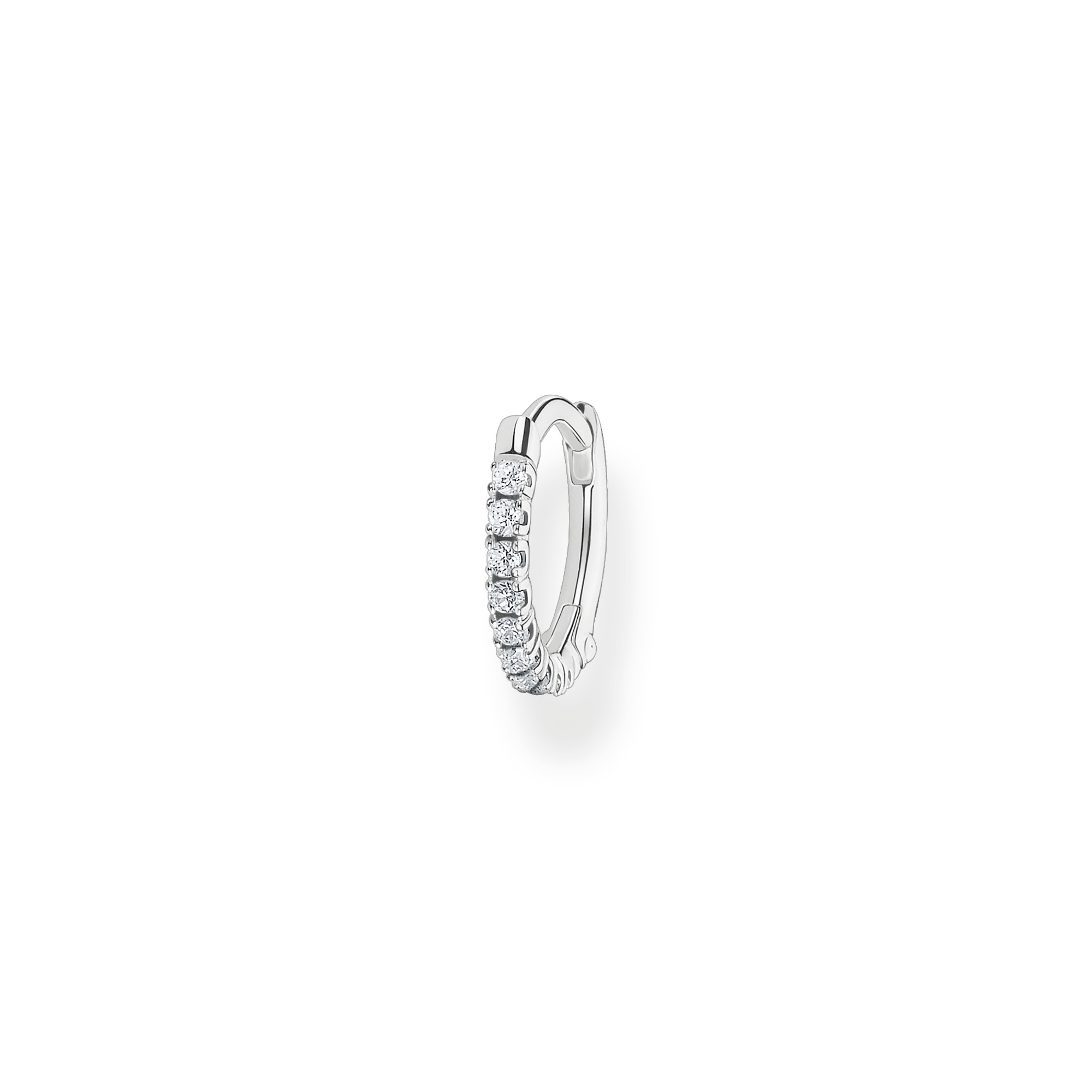 Thomas Sabo Einzel-Creole aus 925 Sterlingsilber mit weißen Zirkonia 12 mm CR658-051-14