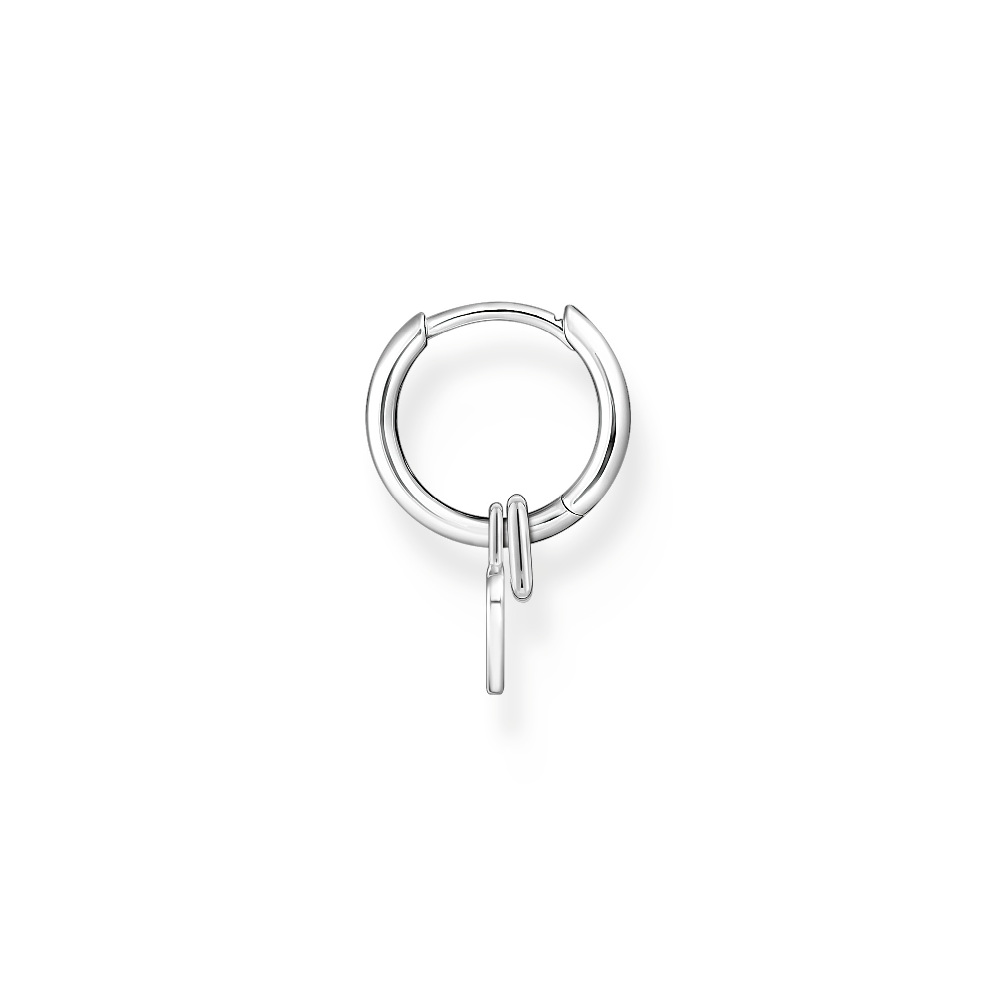 THOMAS SABO Einzel-Creole mit Herz-Anhänger Silber CR717-001-21