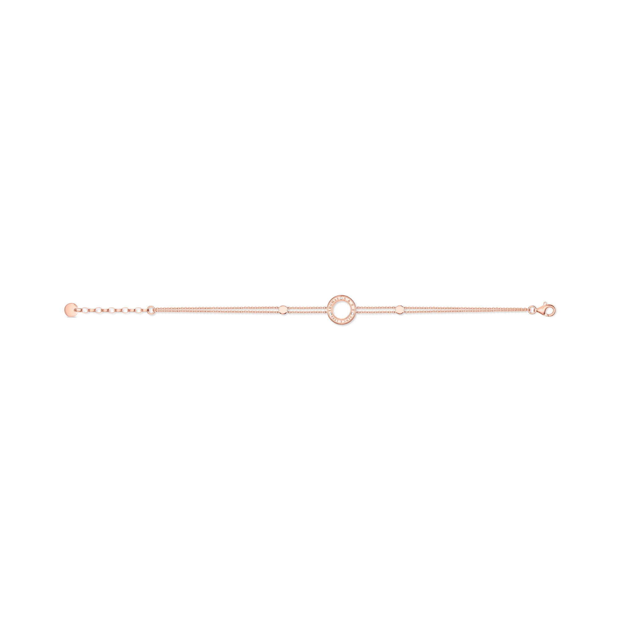 Thomas Sabo A1878-416-14-L19v Armband Kreis mit weißen Steinen rosévergoldet
