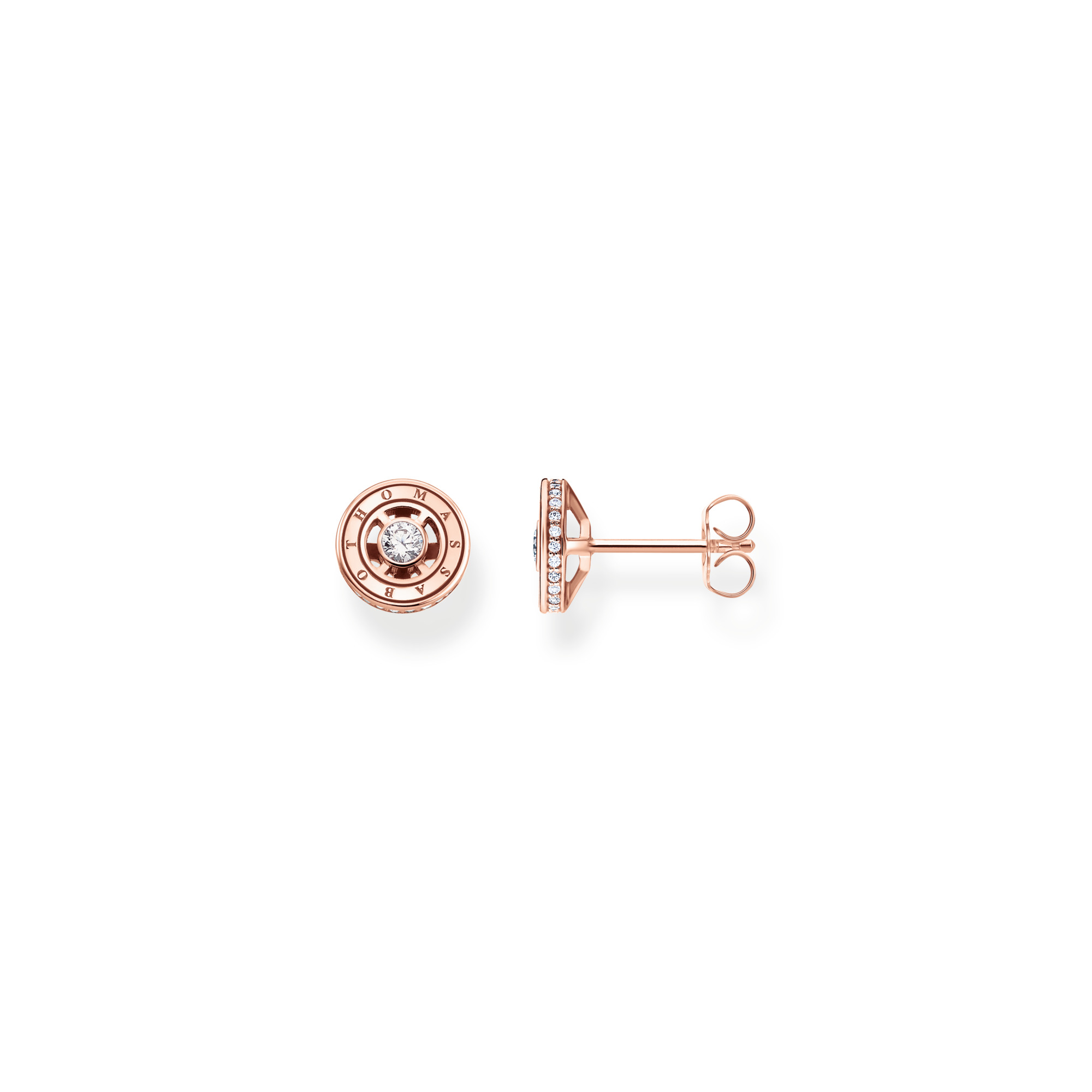 Thomas Sabo H2062-416-14 Ohrstecker mit weißen Steinen rosévergoldet