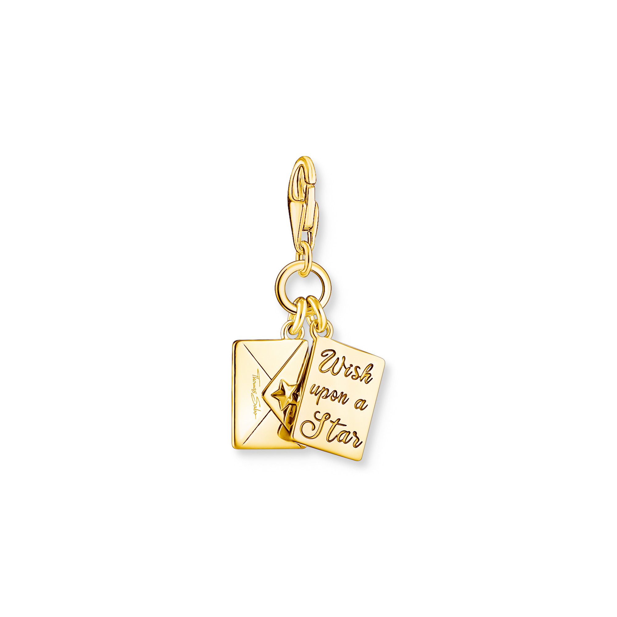 Thomas Sabo 2065-414-7 Charm-Anhänger Brief mit Umschlag vergoldet