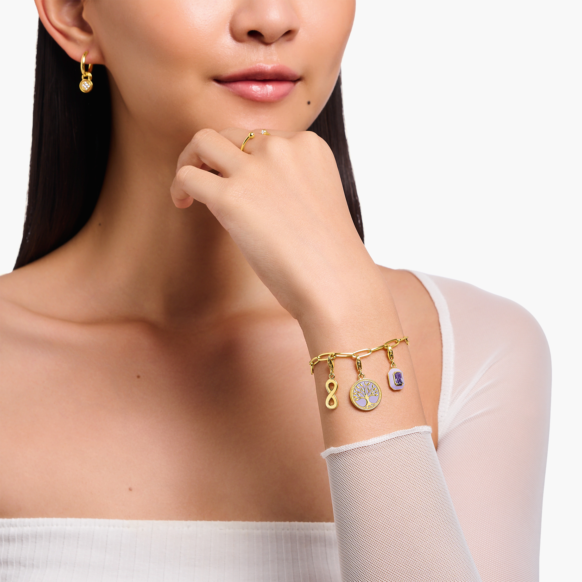Thomas Sabo 1990-413-39 Charm-Anhänger Unendlichkeitszeichen vergoldet