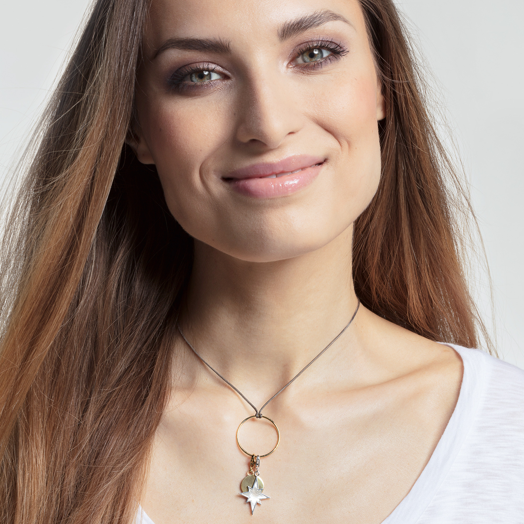 Thomas Sabo 1637-413-39 Charm-Anhänger Coin vergoldet