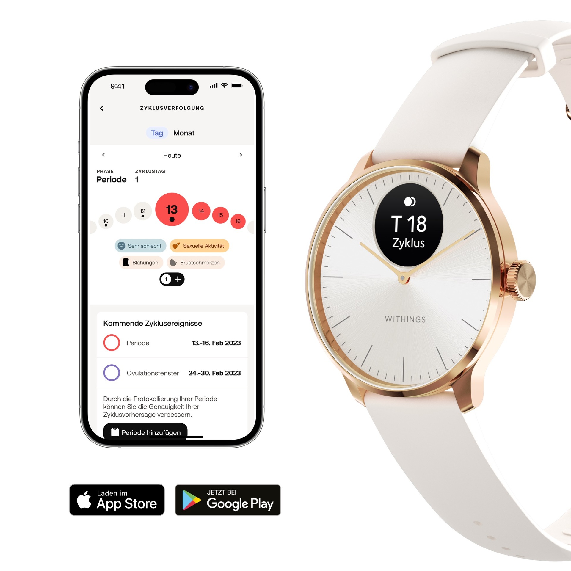 Withings ScanWatch Light 37mm rose gold white HWA11-MODEL 1-ALL-IN