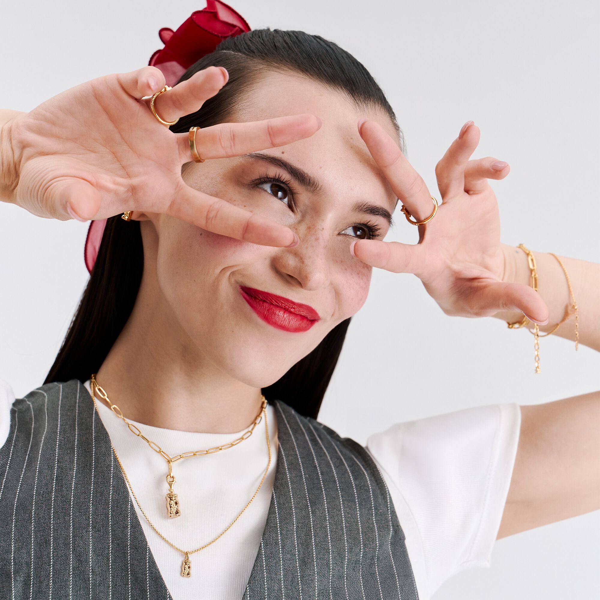 Thomas Sabo KE2325-413-39-L50v Kette mit HARIBO Goldbär Anhänger vergoldet