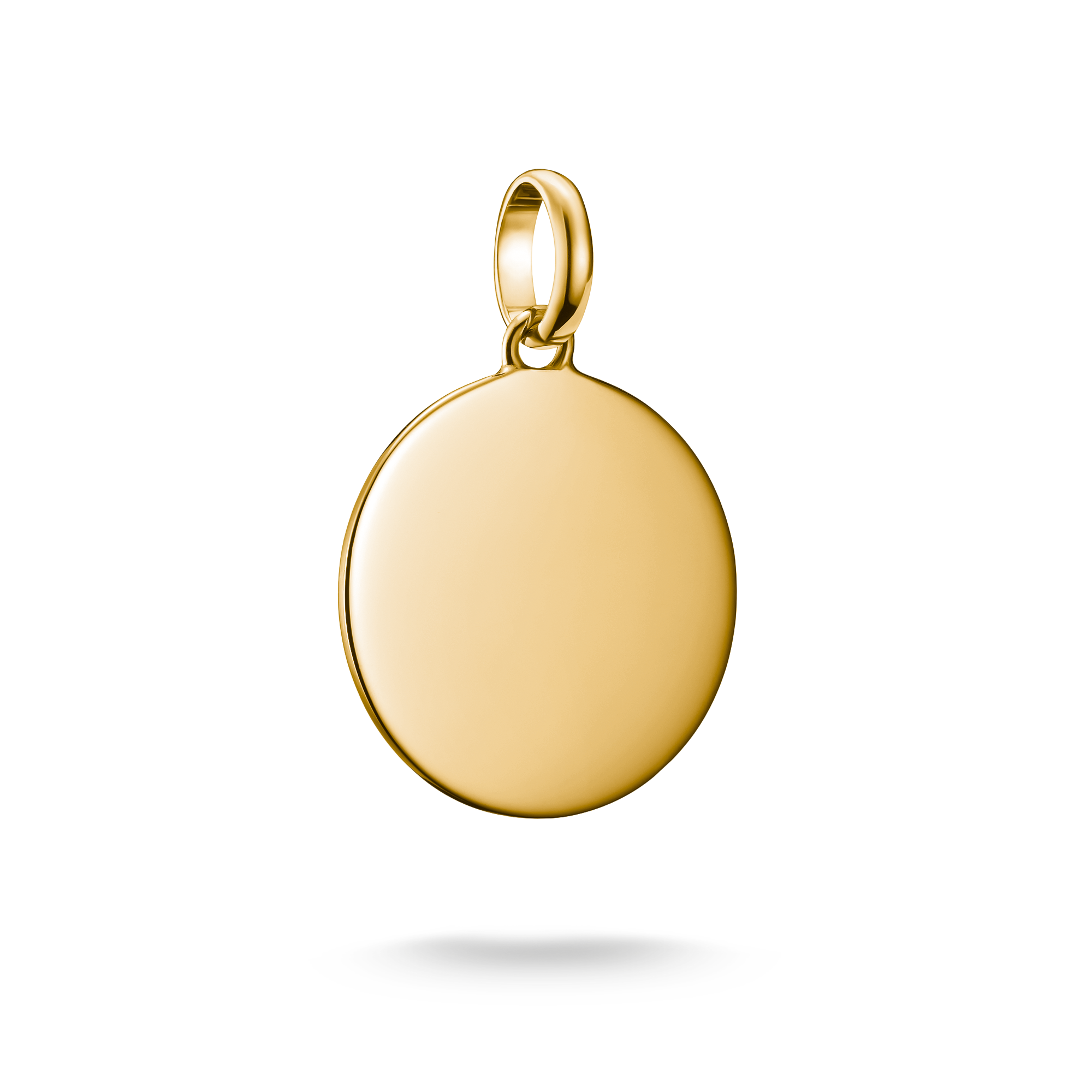 Thomas Sabo Charm-Anhänger Coin groß vergoldet, gravierbar