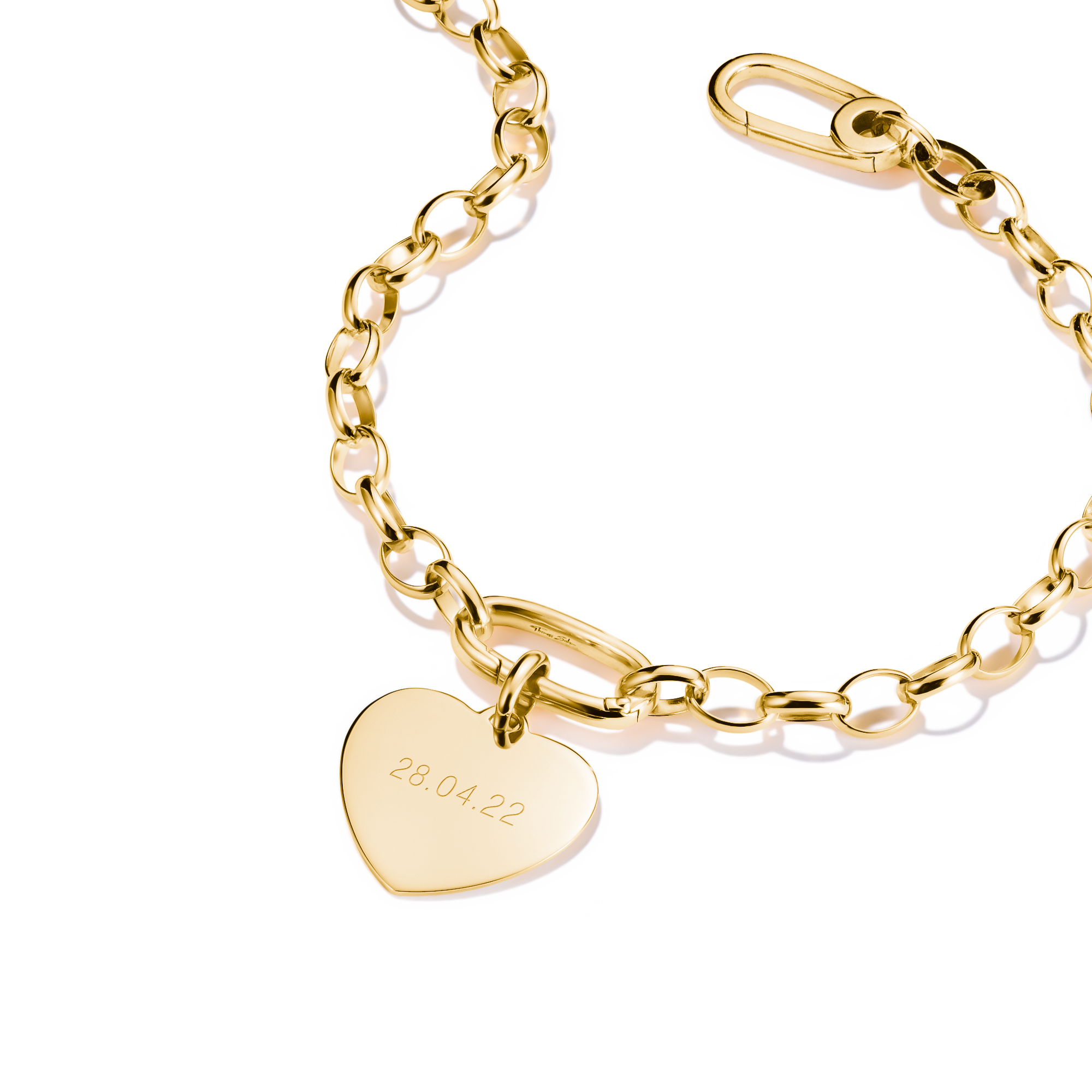 Thomas Sabo CC1274-413-39 Charm-Anhänger Herz groß Connect vergoldet