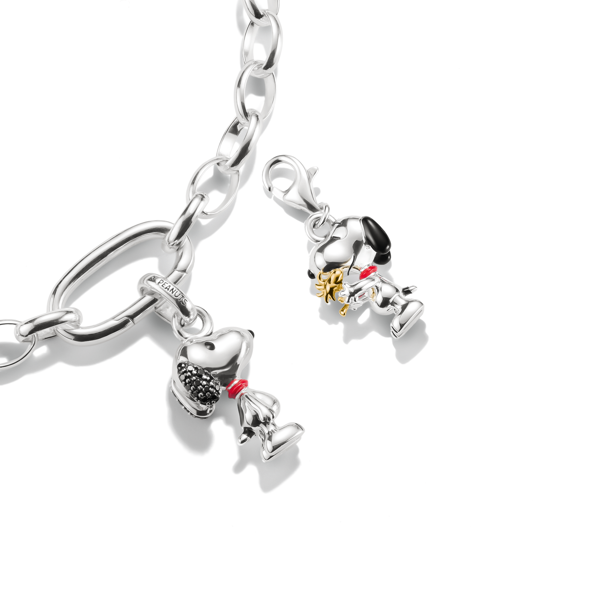 Charm-Anhänger Snoopy Pavé PEANUTS Connect Silber