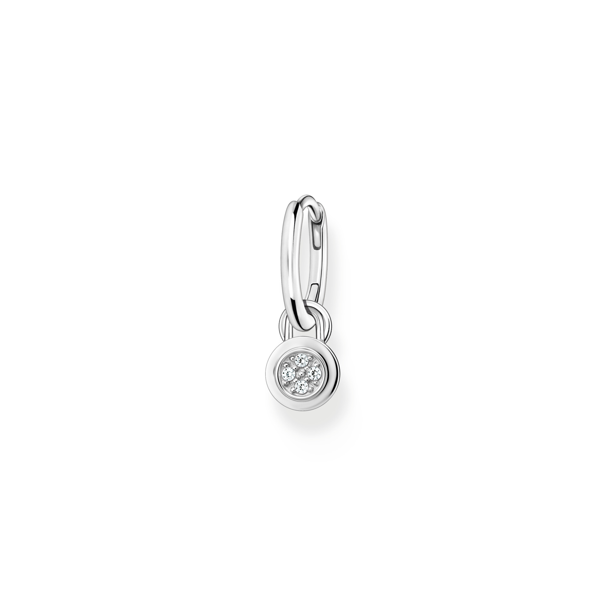 Thomas Sabo CR720-051-21 Einzel Creole mit Öse für Charms und Anhänger Silber