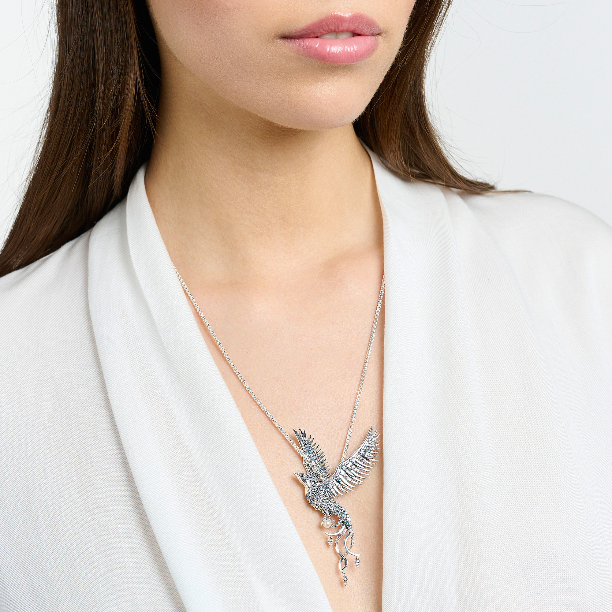 Thomas Sabo Anhänger Phönix mit blauen Steinen PE937-945-7