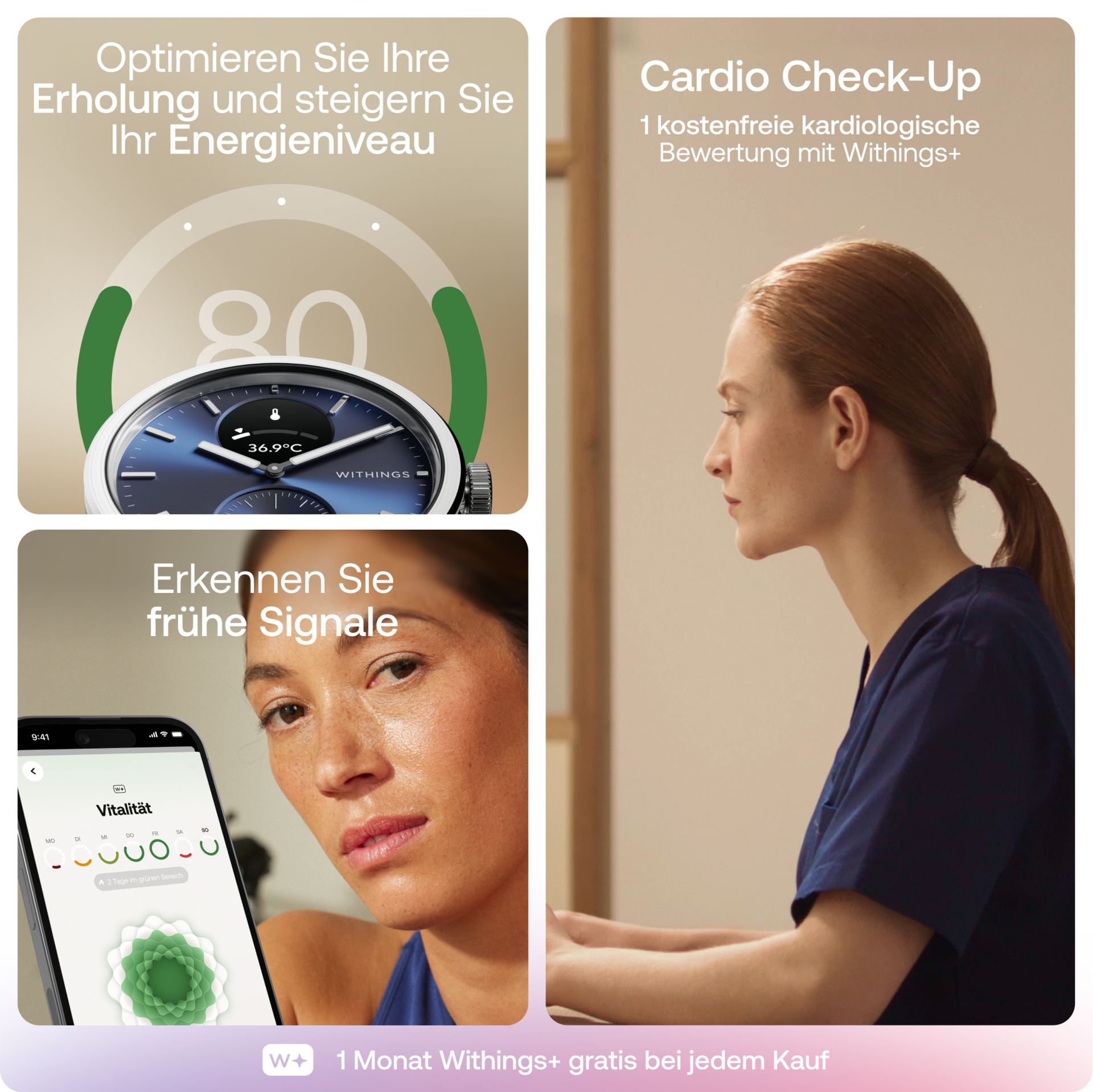 Withings HWA10-MODEL 12-ALL-I Scanwatch 2 - blau 42mm