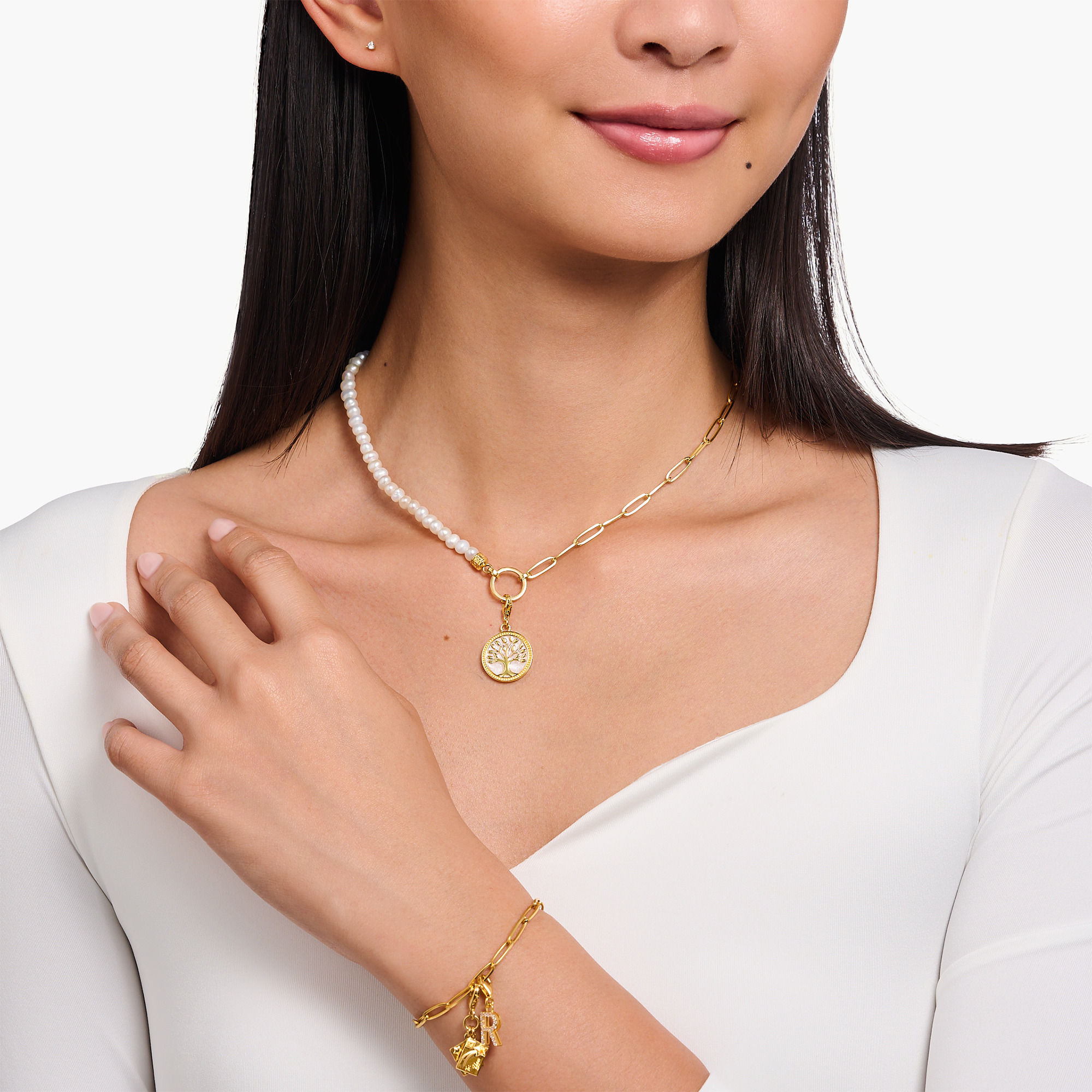 Thomas Sabo 2057-427-39 Charm-Anhänger mit Lebensbaum vergoldet