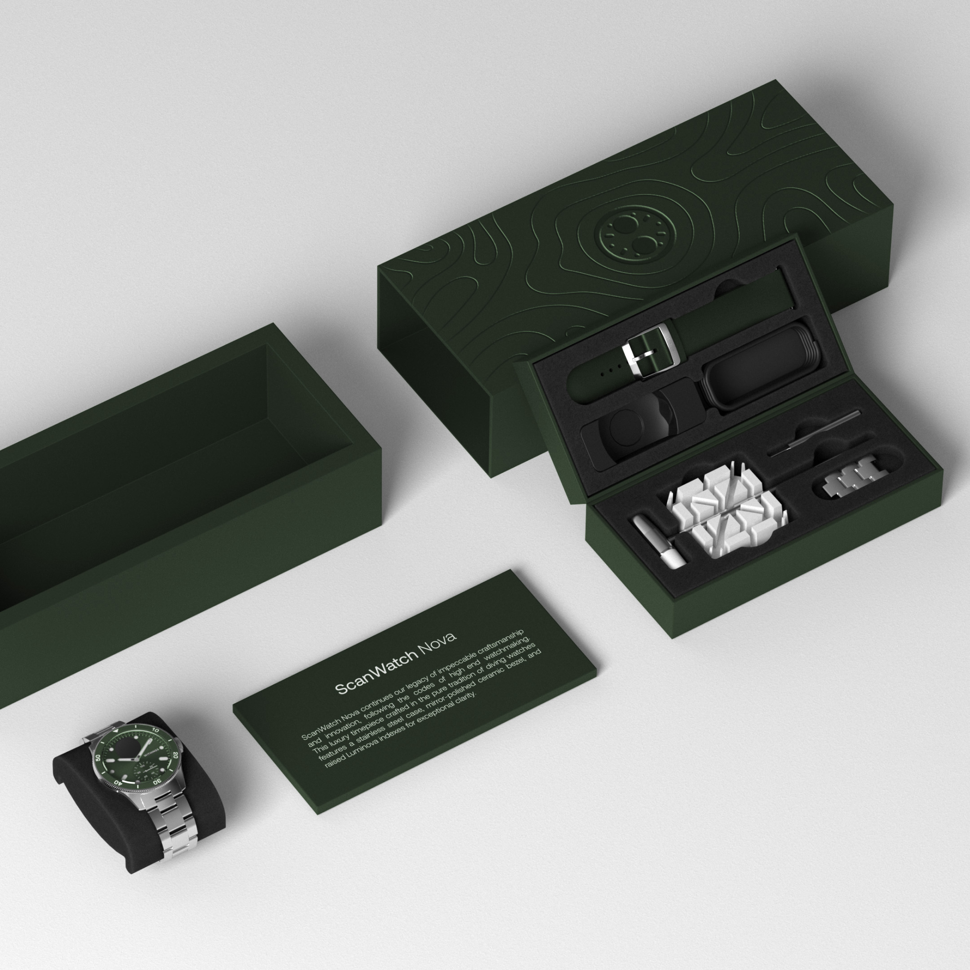 Withings HWA10-MODEL 8-ALL-IN Scanwatch Nova - 42mm Green