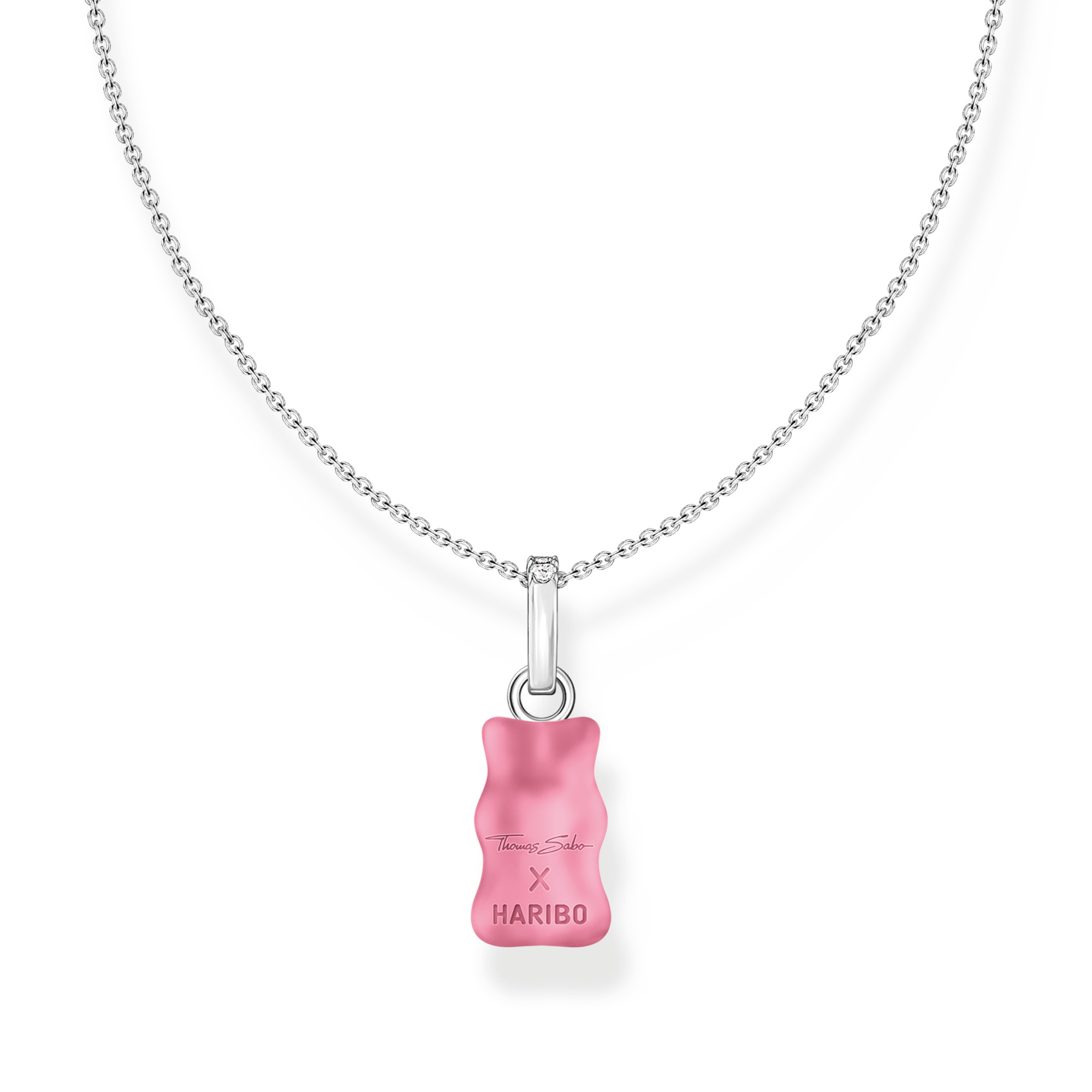 Thomas Sabo KE2209-052-9 Kette mit pinkem Goldbären-Anhänger