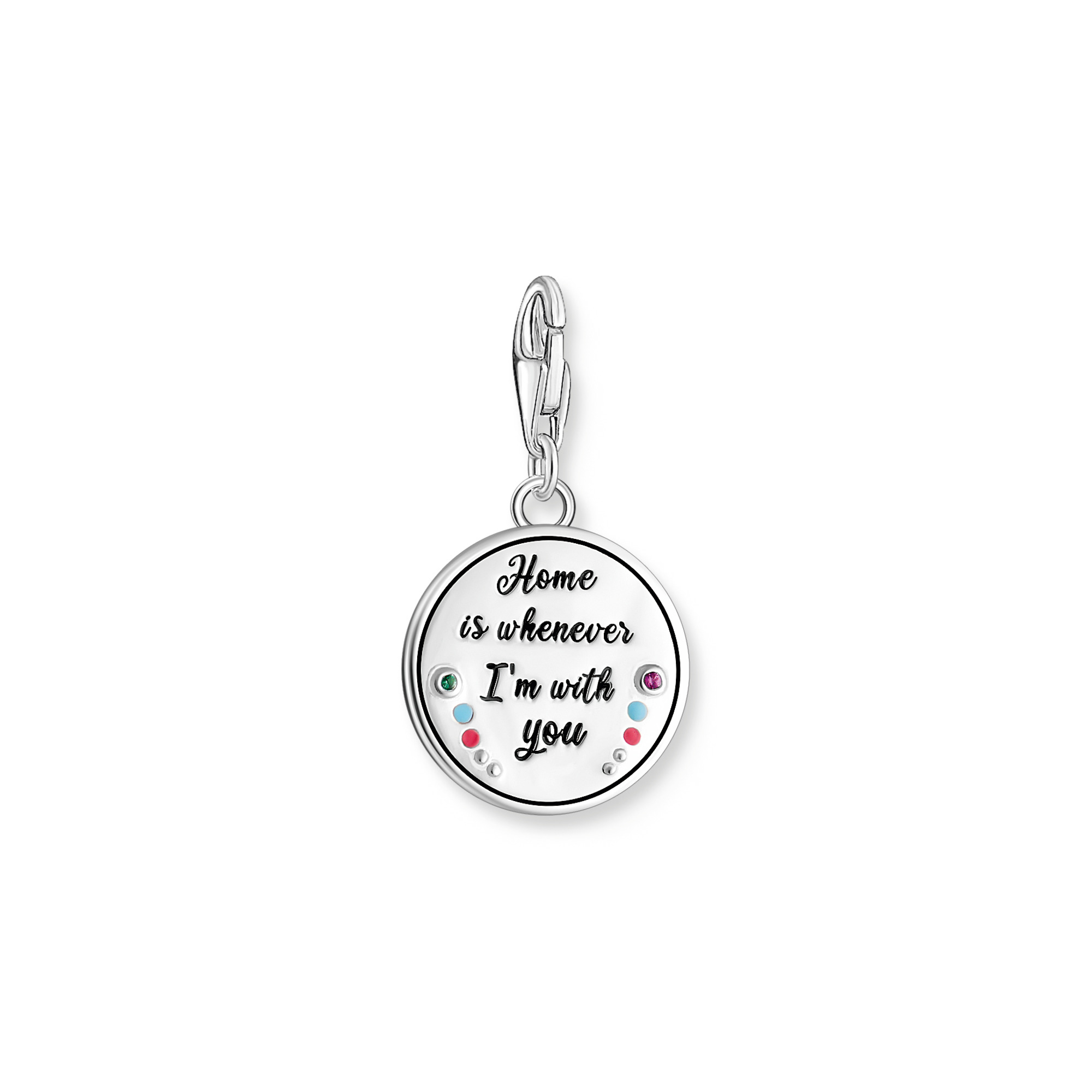Thomas Sabo 2060-473-7 Charm-Anhänger mit Iglu, Gravur und Steinbesatz Silber