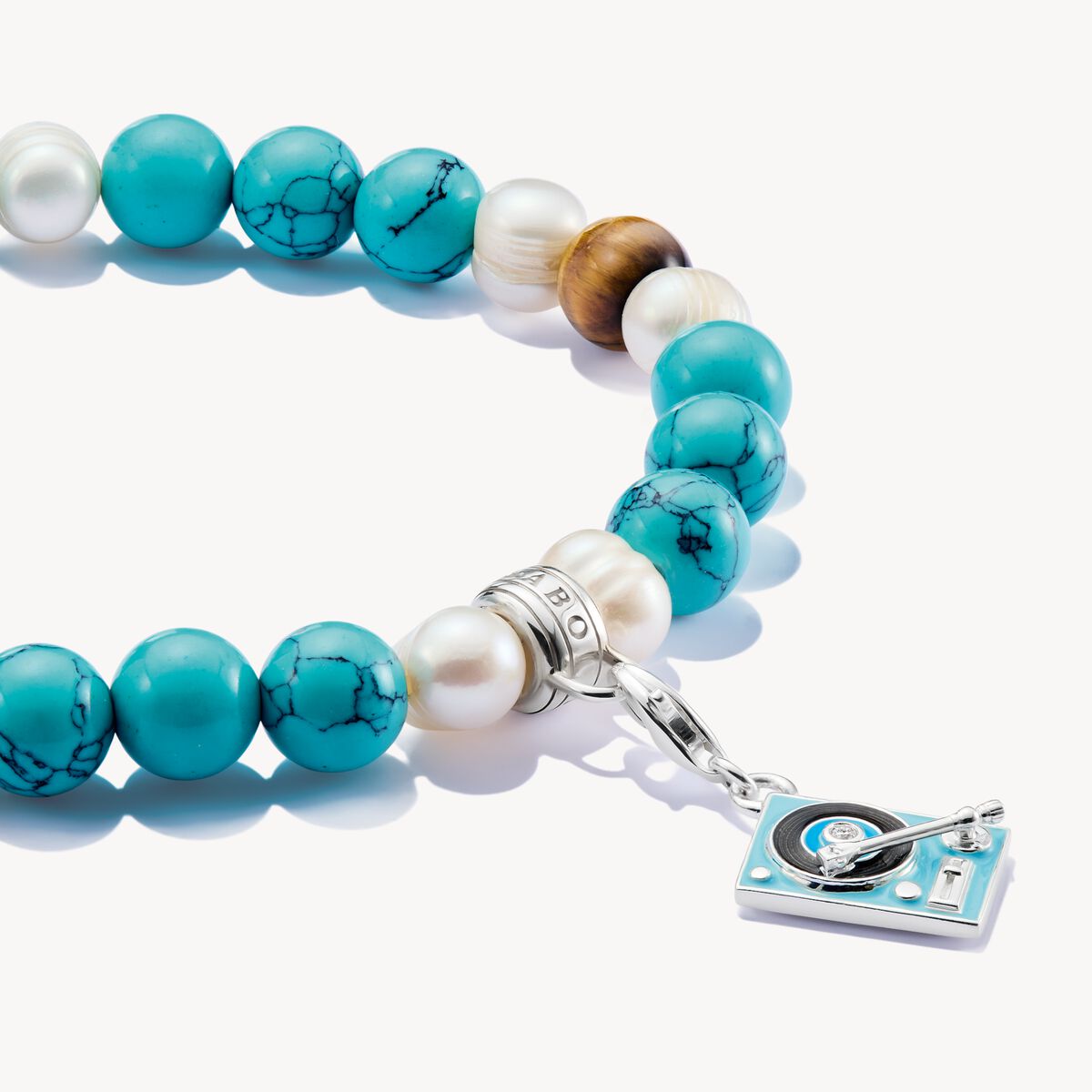 Thomas Sabo X0293-951-7 Bead-Armband mit bunten Steinen Silber