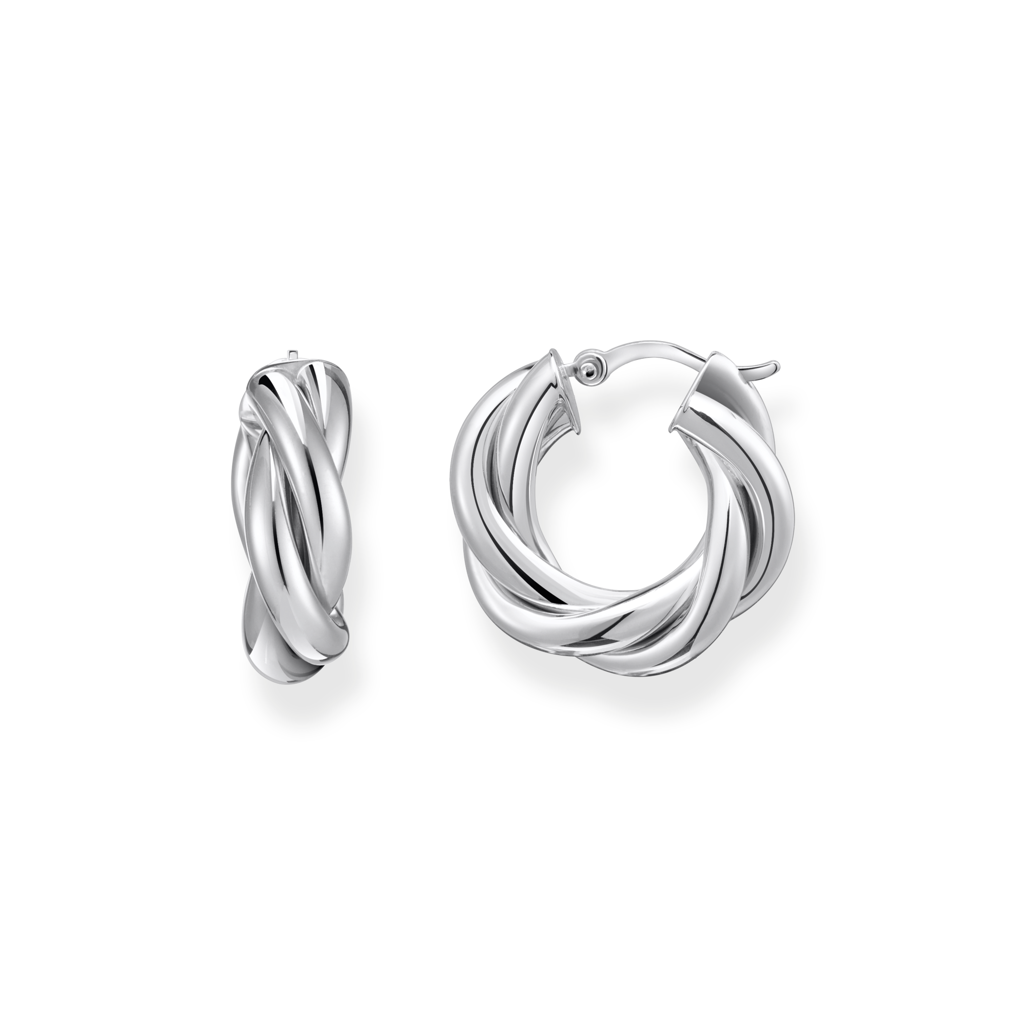 Thomas Sabo Creolen aus recyceltem 925 Sterling Silber im gedrehten Design CR742-001-21