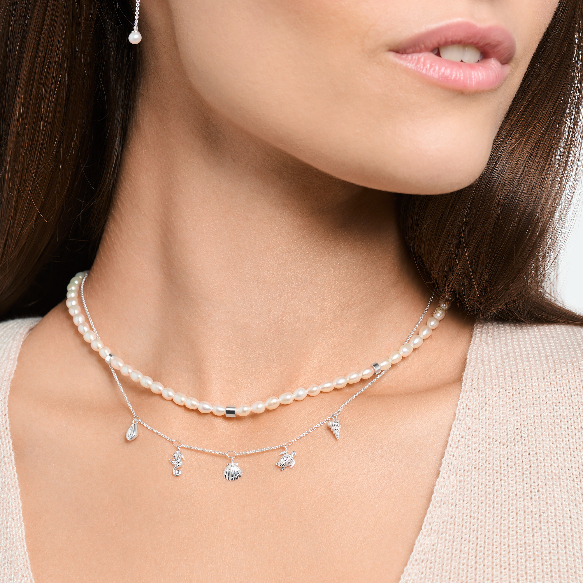 Thomas Sabo Kette Silber "Meerestiere" KE2157-051-14-L45v