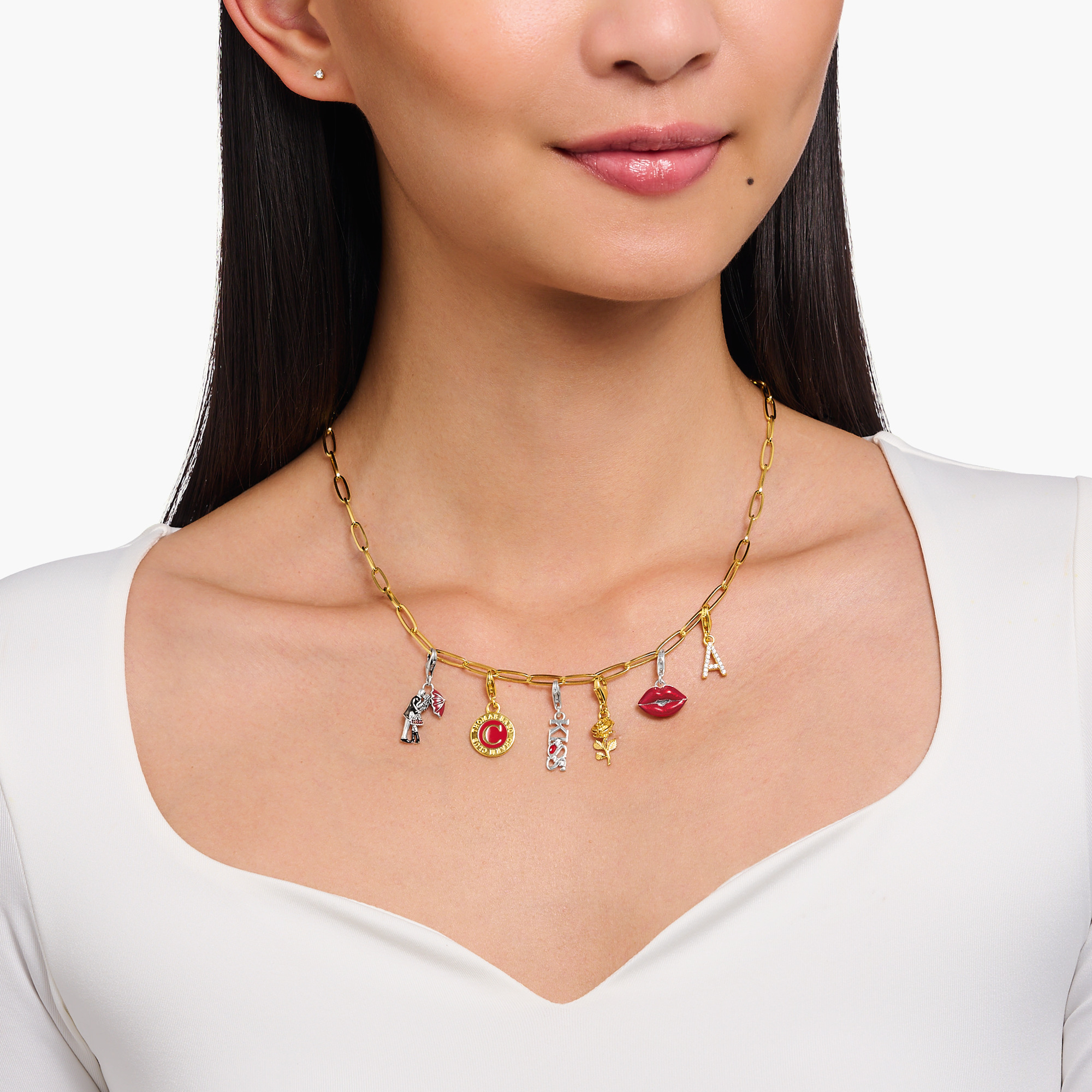 Thomas Sabo 2069-664-10 Charm-Anhänger küssendes Paar Silber