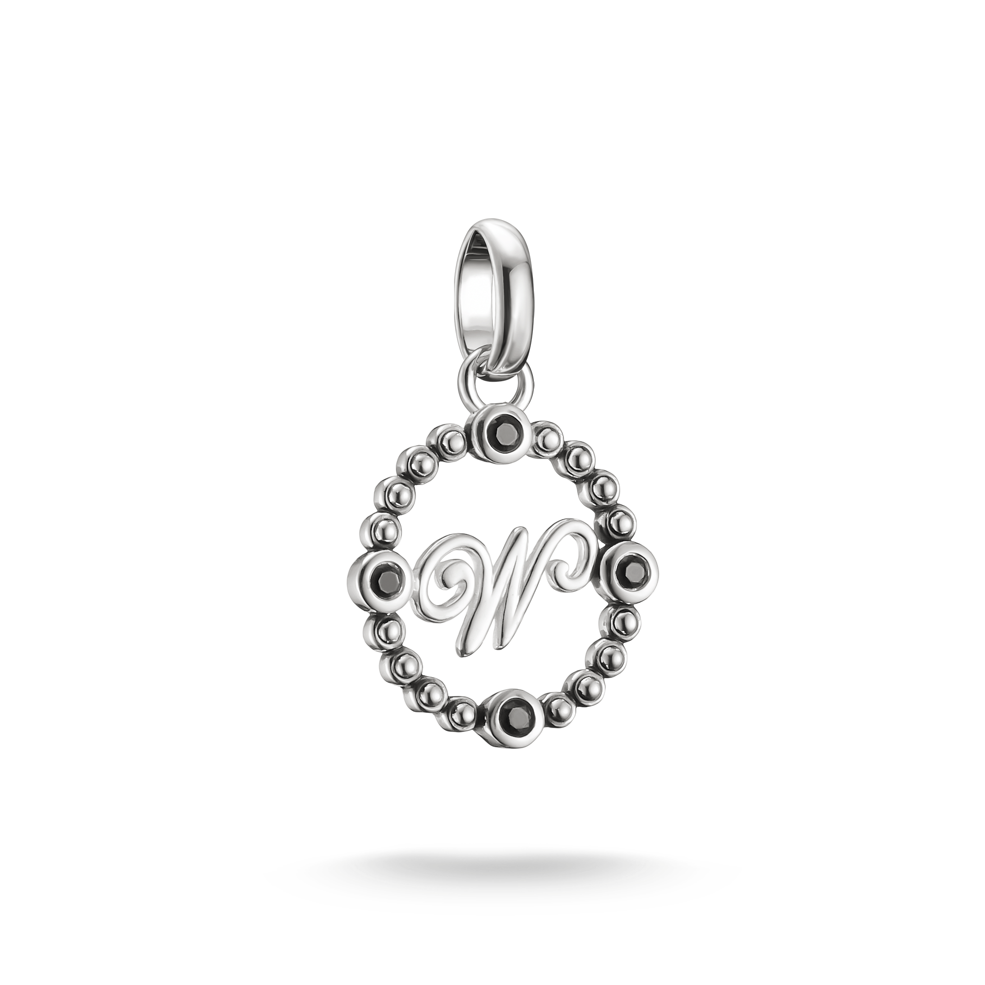 Thomas Sabo Wednesday W Charm aus geschwärztem Silber mit schwarzem Zirkonia Connect Öse CC1317-643-11