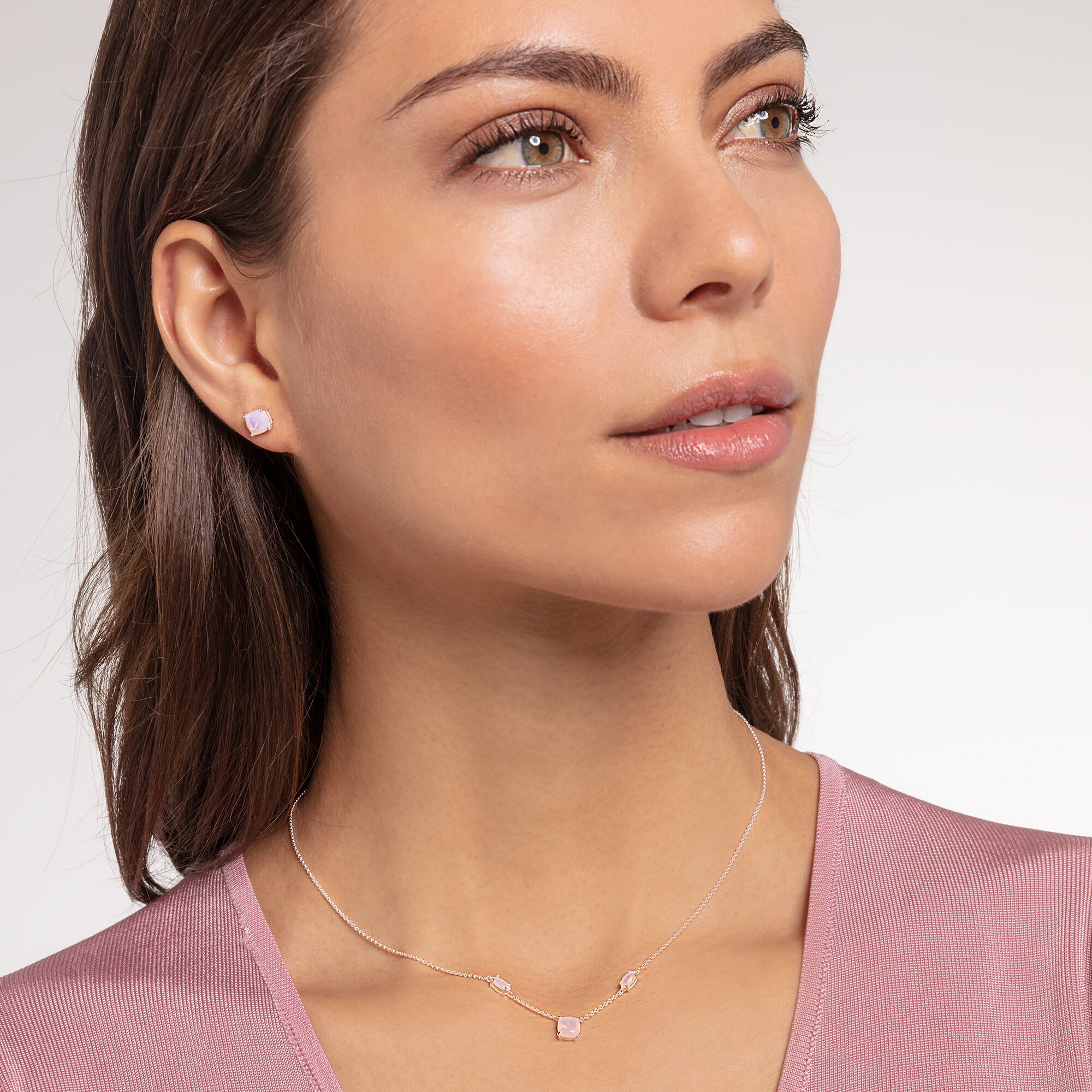 Thomas Sabo KE1952-699-7-L45v Kette Silber Opal- Farbeffekt