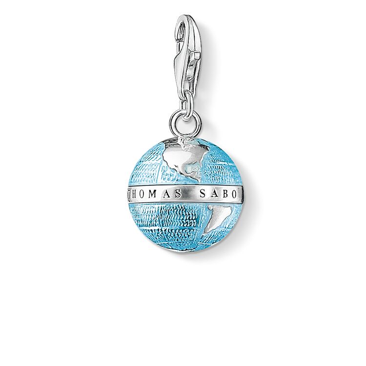Thomas Sabo Charm Weltkugel 0754-007-1 Silber mit Kaltemaille