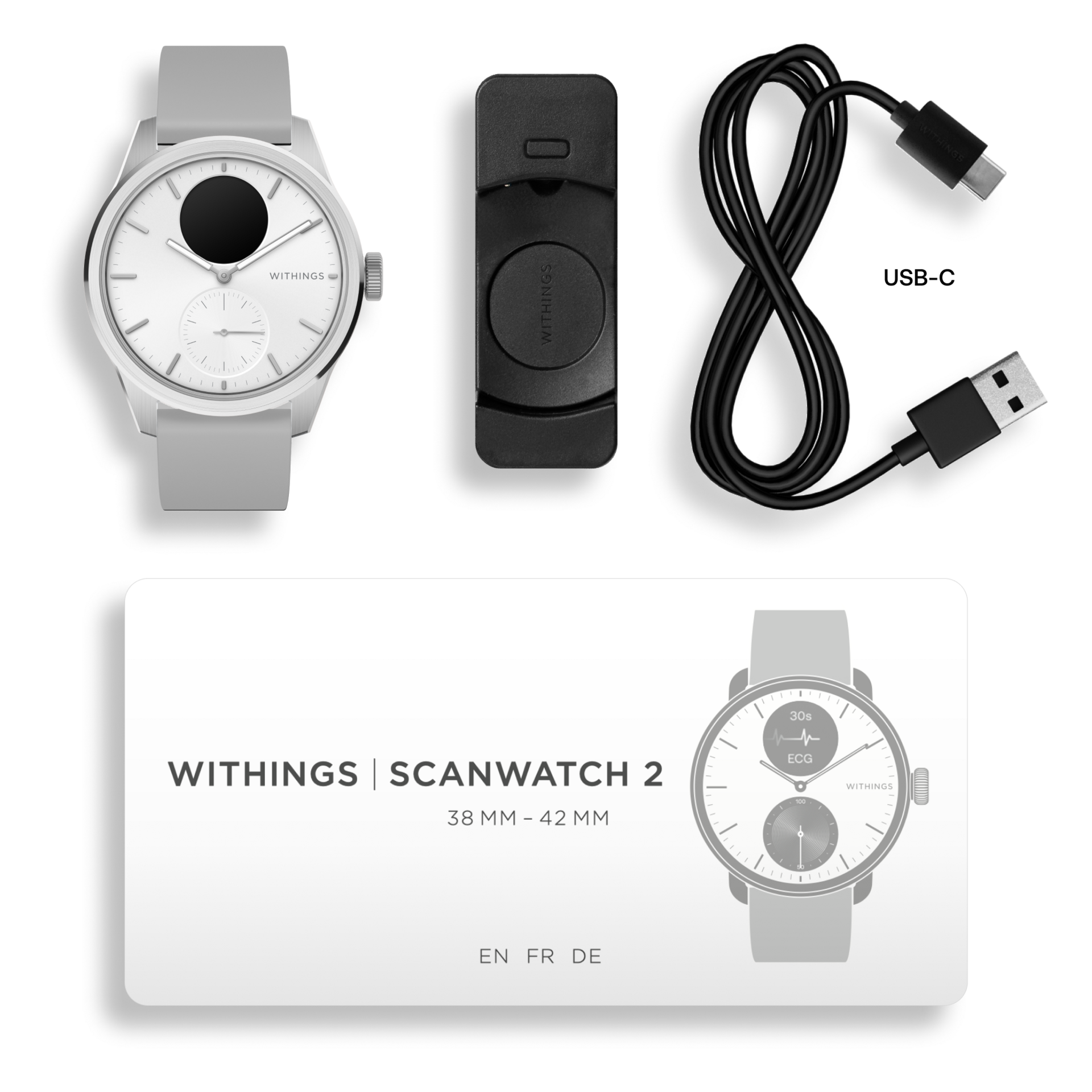 Withings ScanWatch 2 white 42mm HWA10-MODEL 5-ALL-IN