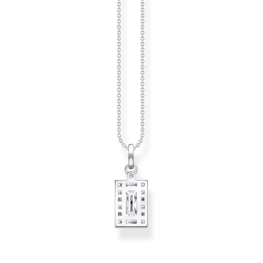 Thomas Sabo Kette Silber "Weisser Stein"  KE2111-051-14-L45v