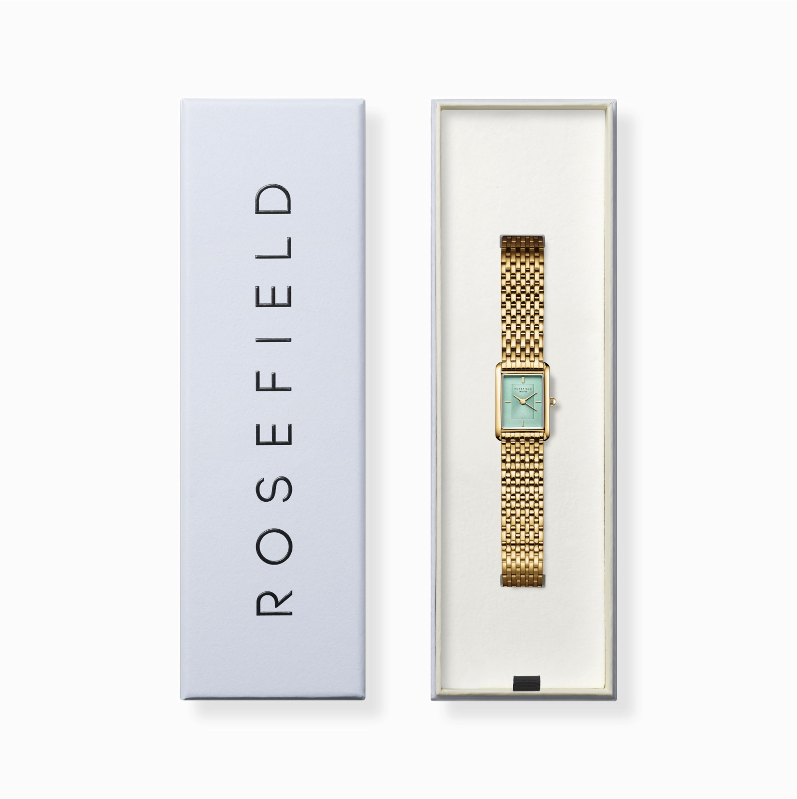 Rosefield HMGSG-H04 Damenuhr Heirloom Minz-Grün Gold eckig
