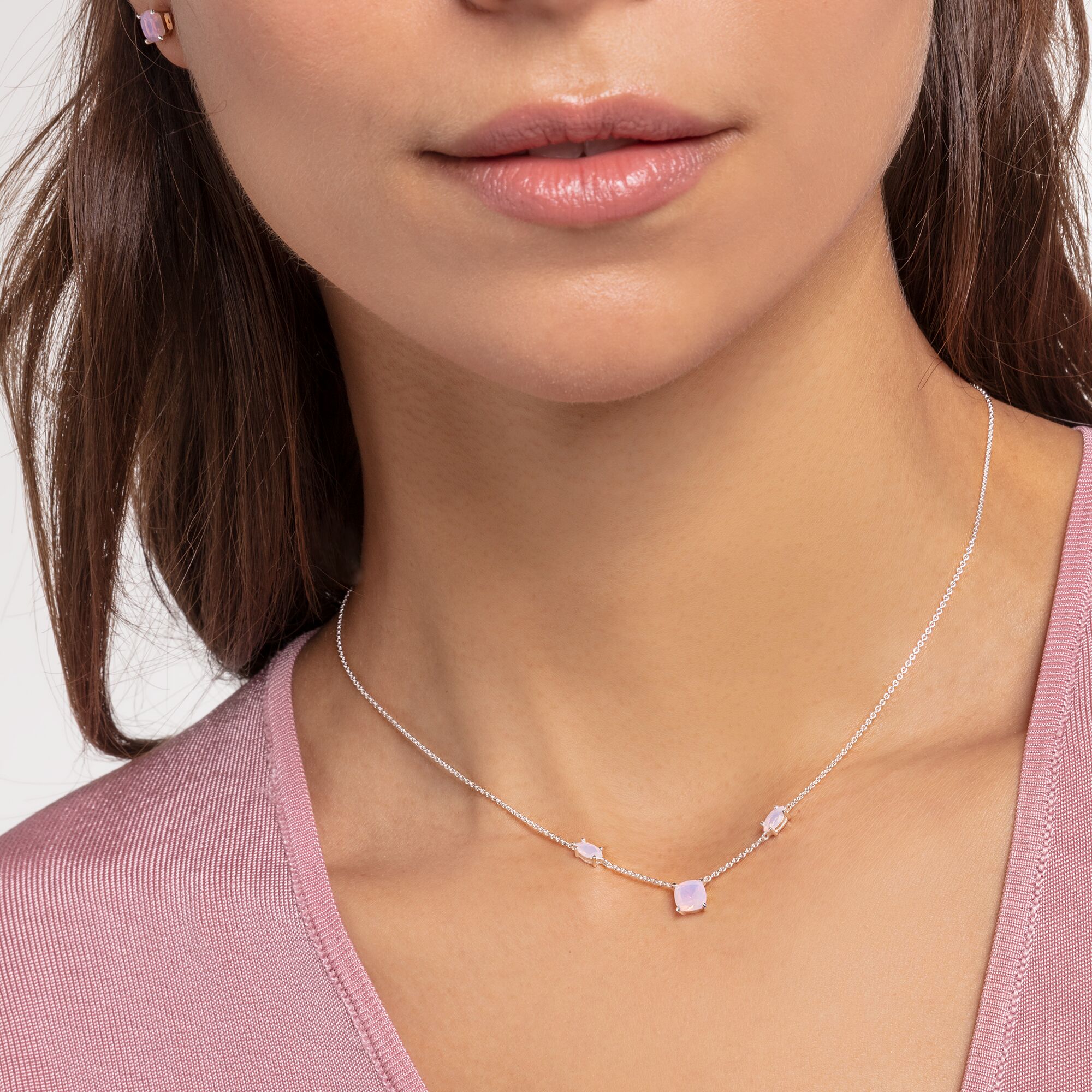Thomas Sabo KE1952-699-7-L45v Kette Silber Opal- Farbeffekt