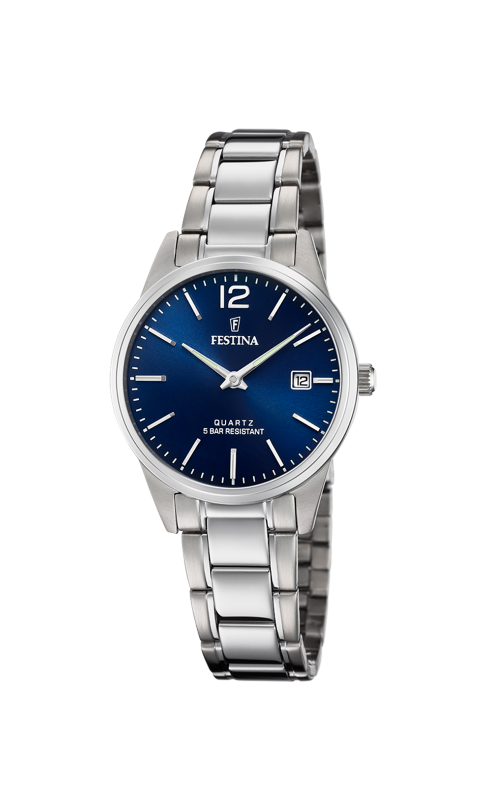 Festina Damenuhr F20509/3 Edelstahl Quarz 31 mm 2-Zeiger mit Datum