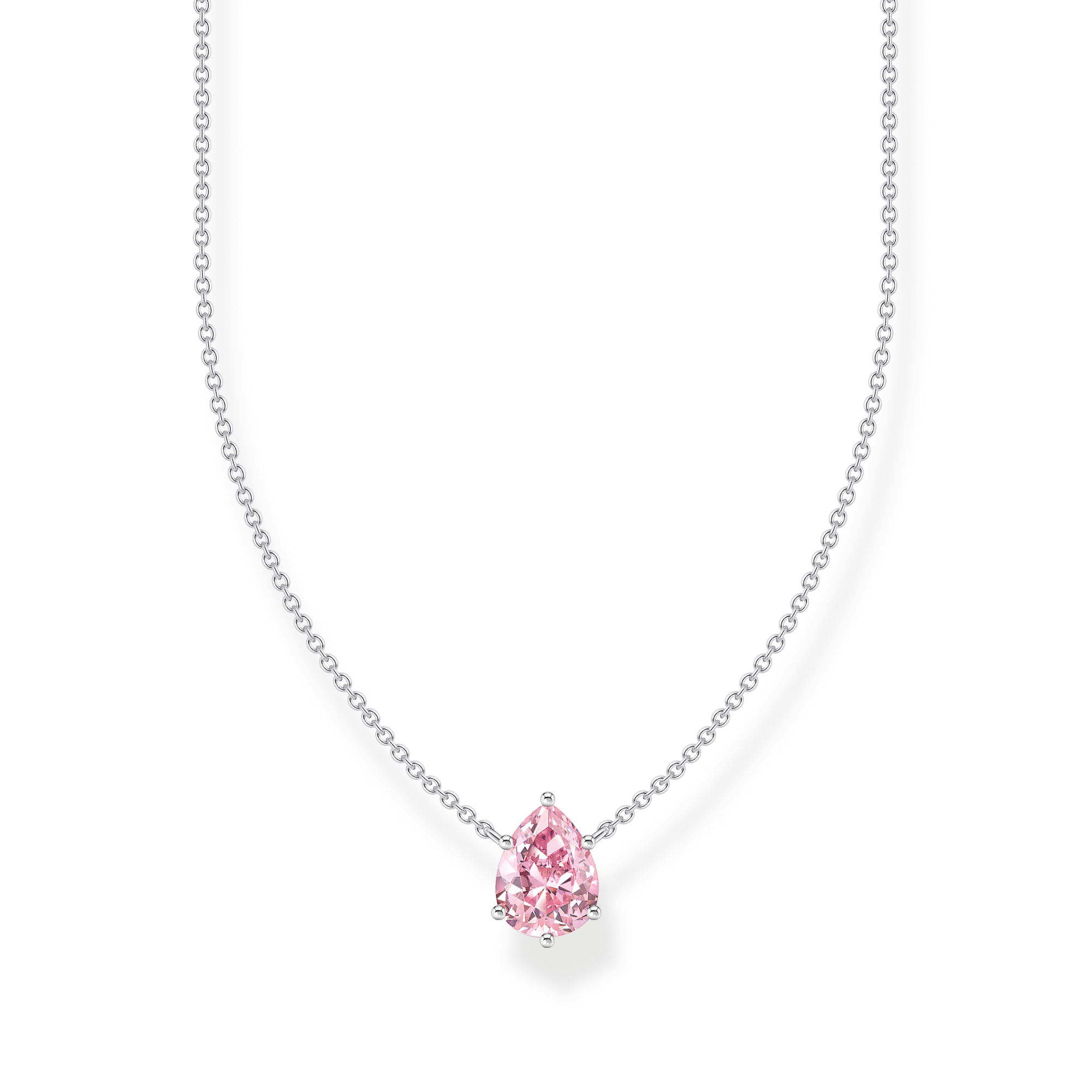 Thomas Sabo KE2213-051-9 Kette mit pinkfarbenem Tropfen-Anhänger