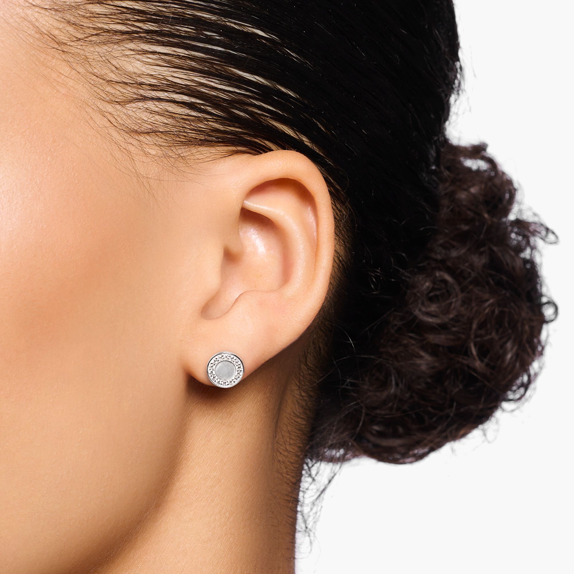 Thomas Sabo H2061-051-14 Ohrstecker Kreis mit weißen Steinen Silber
