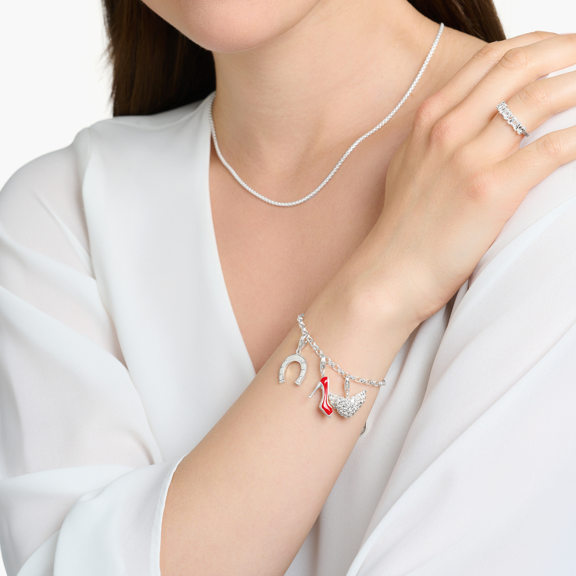 Thomas Sabo Charm Silber "Rote Pumps" 0301-007-10