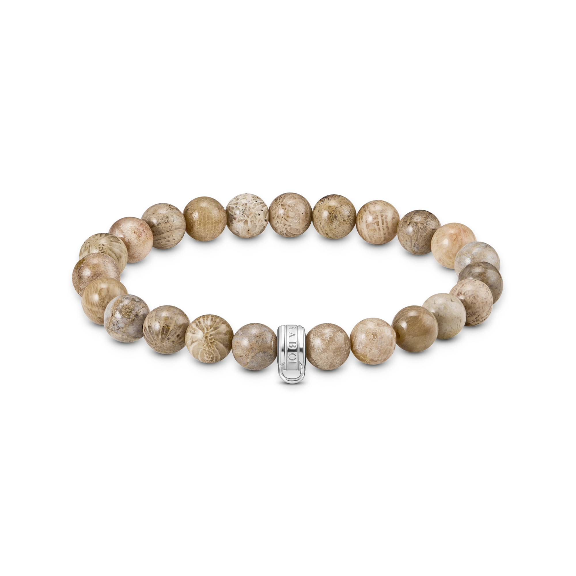 Thomas Sabo X0293-014-16-L17 Armband mit Daisy Jaspis Beads Silber