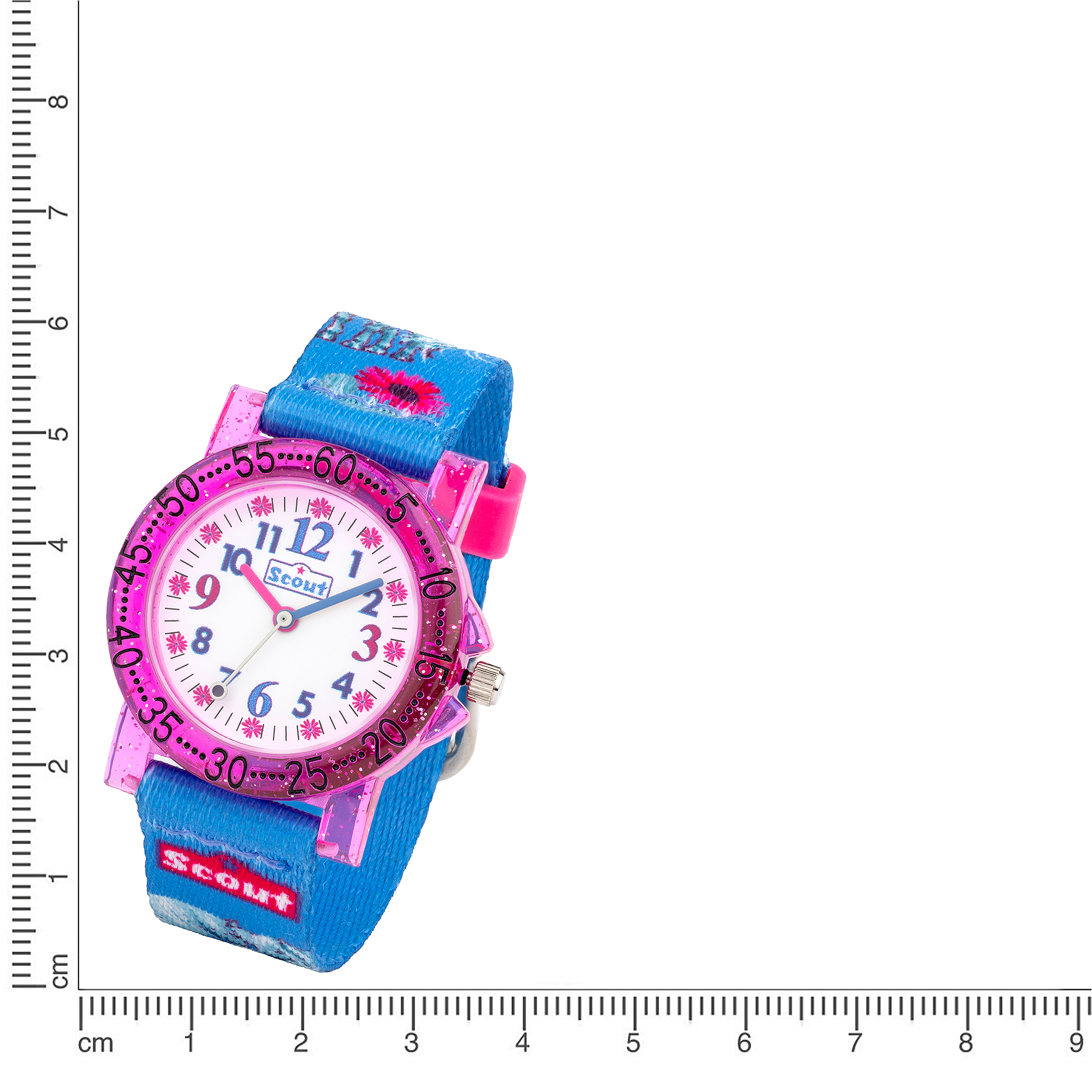 Scout Kinder-Uhr The IT-Collection 33mm Pferd Textilband hellblau 5bar