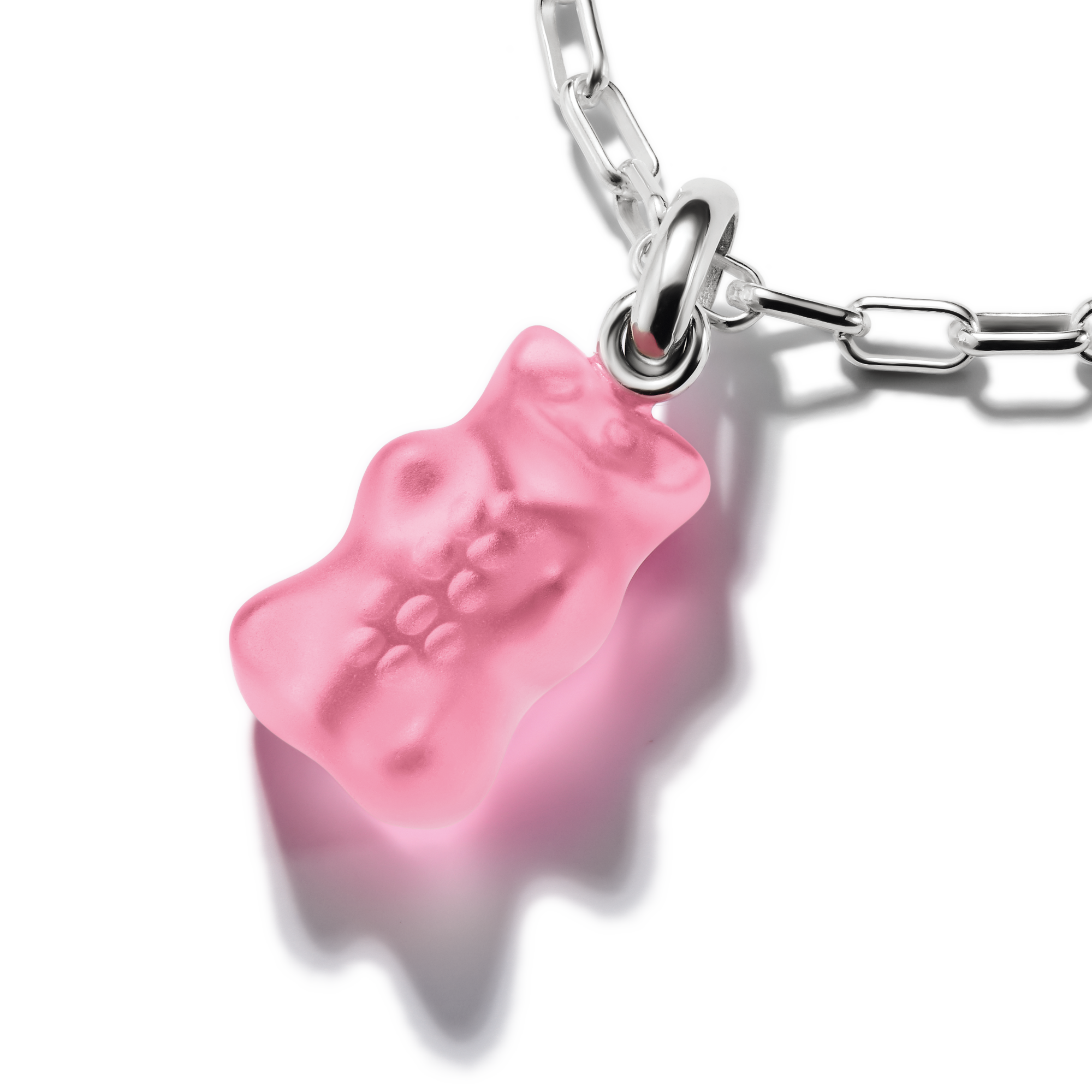 Thomas Sabo CC1275-017-9 Charm-Goldbären-Anhänger in Pink Connect Silber