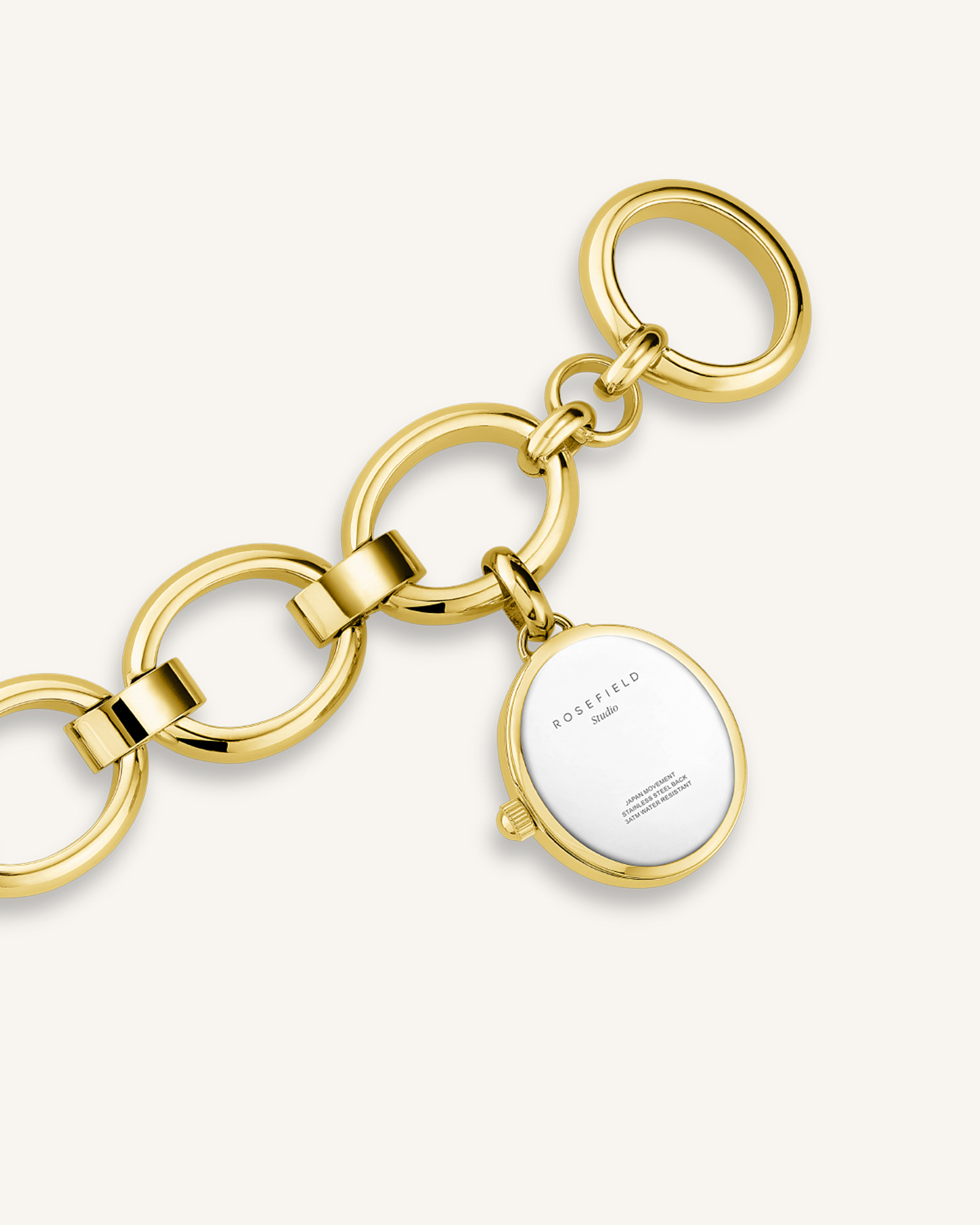 Rosefield SWGSG-OV13 Damenuhr Studio Kettenuhr Gold Oval