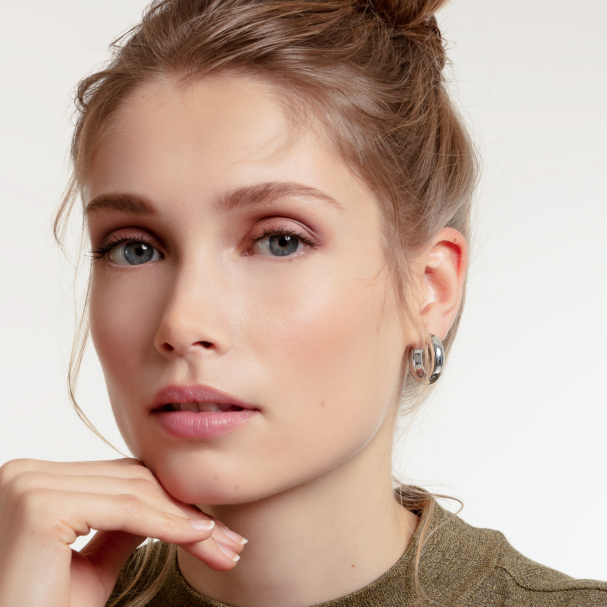 THOMAS SABO Chunky 90s Creolen Silber – Ø 22 mm