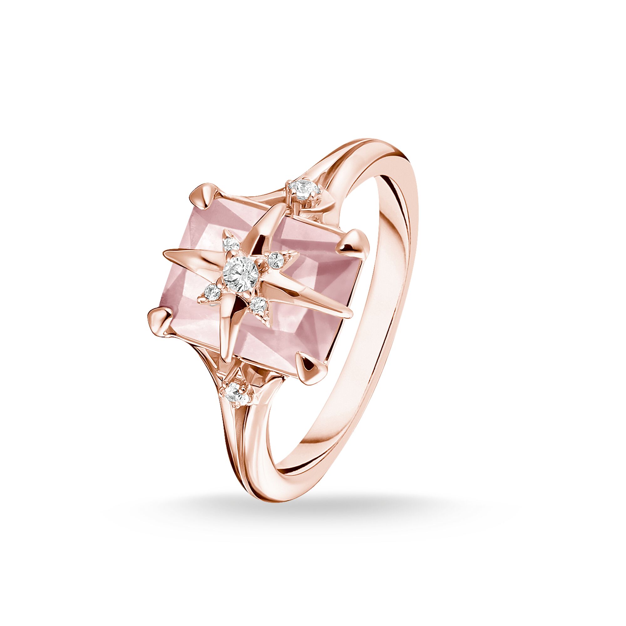 Thomas Sabo Ring Stein Rosa mit Kreuz TR2288-417-9-50