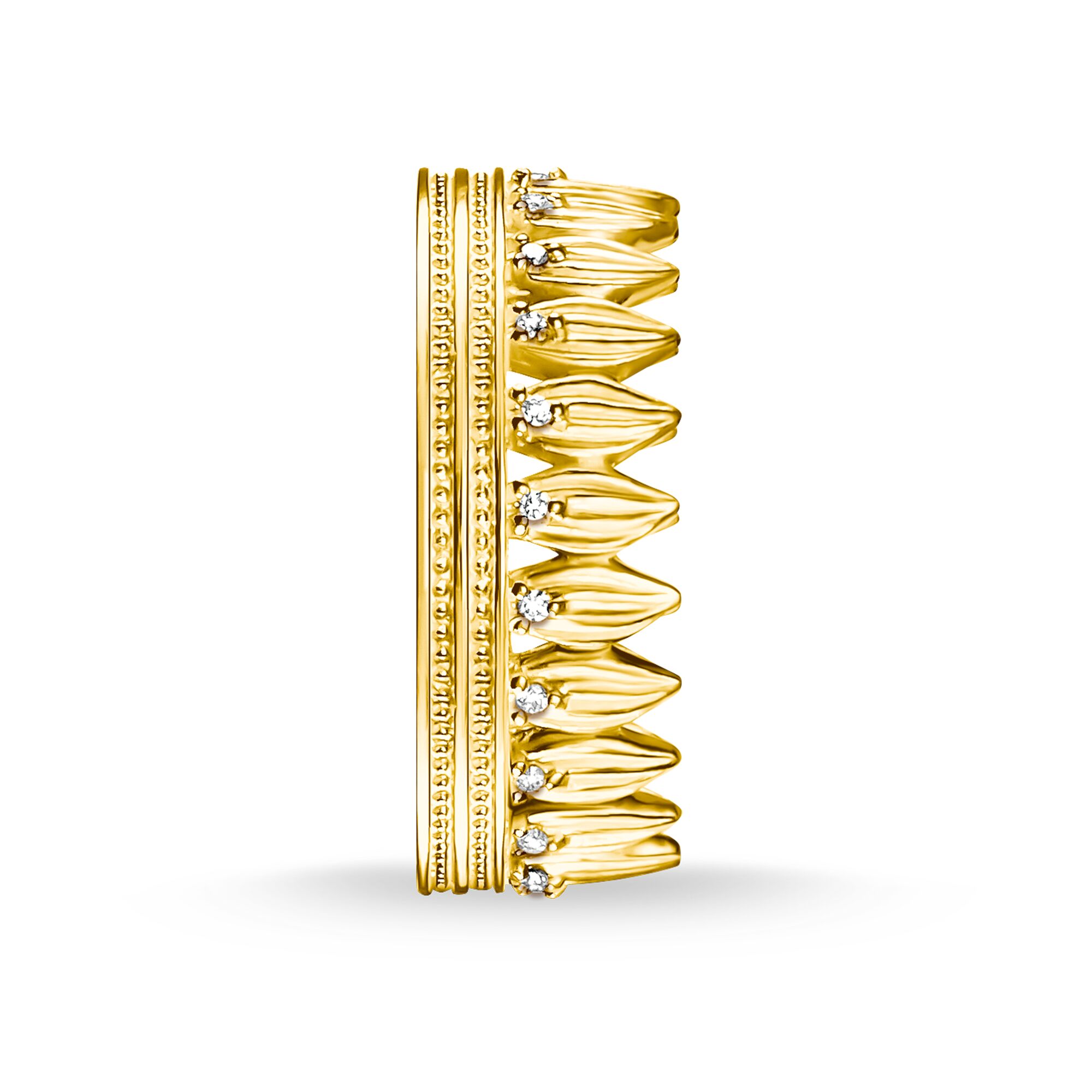 Thomas Sabo TR2282-414-14-56 Ring Silber vergoldet Krone Blätter