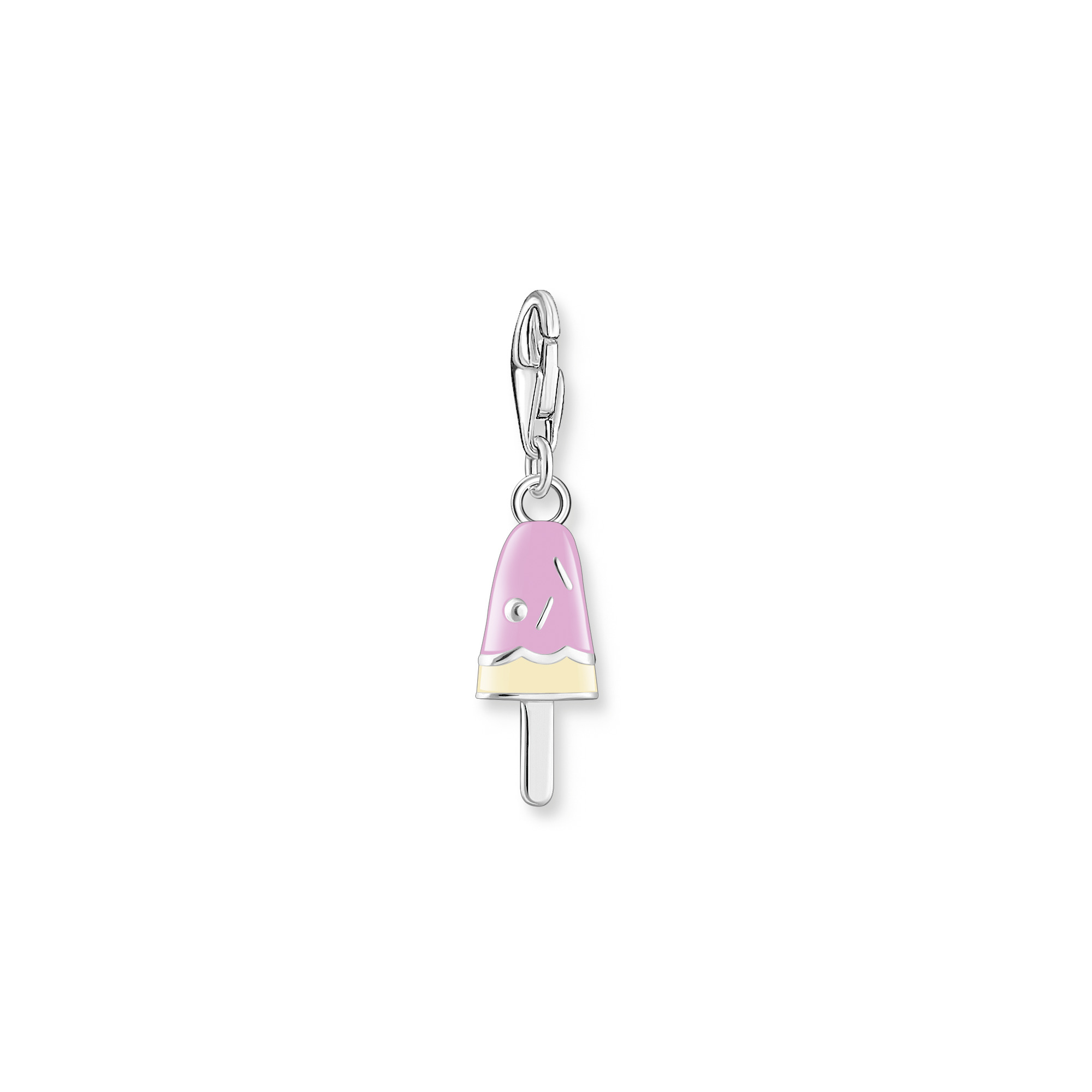 Thomas Sabo 1999-041-7 Charm-Anhänger buntes Eis am Stiel mit weißen Steinen Silber