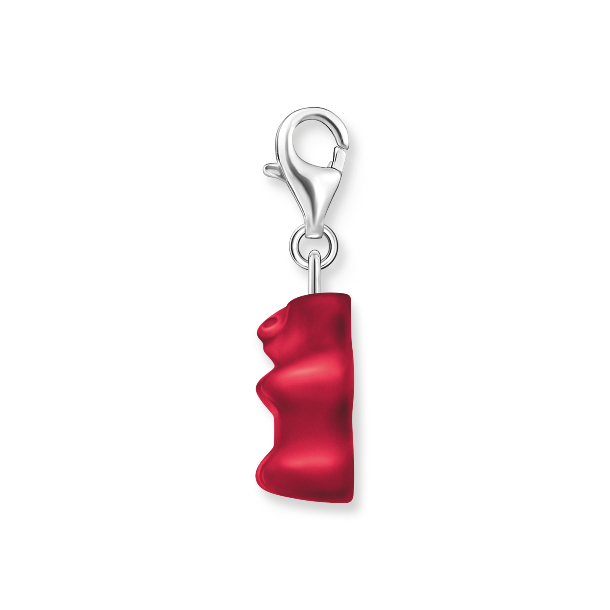 Thomas Sabo 2189-017-10 Charm-Goldbären-Anhänger in Rot Silber