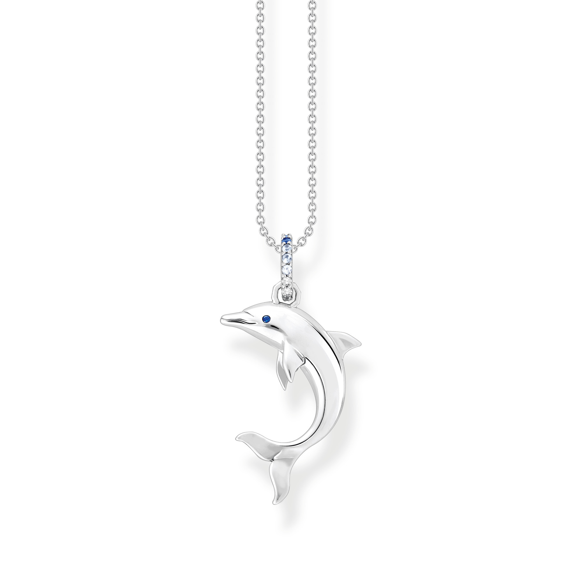 Thomas Sabo Kette Silber " Delfin mit blauen Steinen" KE2144-644-1-L45v