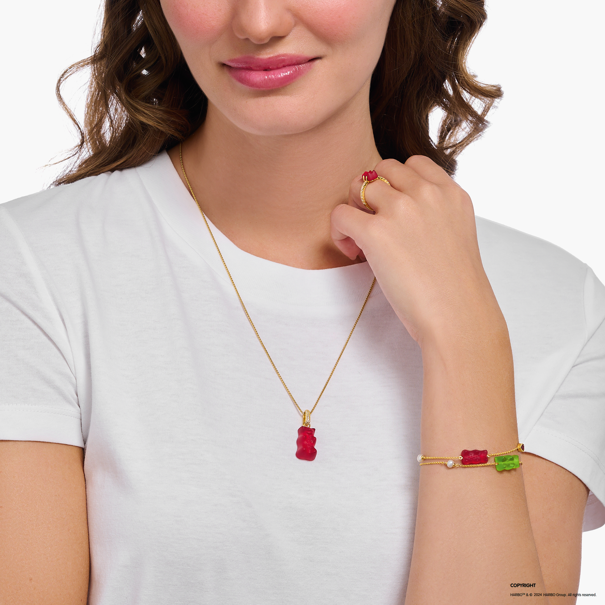 Thomas Sabo PE967-414-10 Kettenanhänger Haribo Strawberry Red