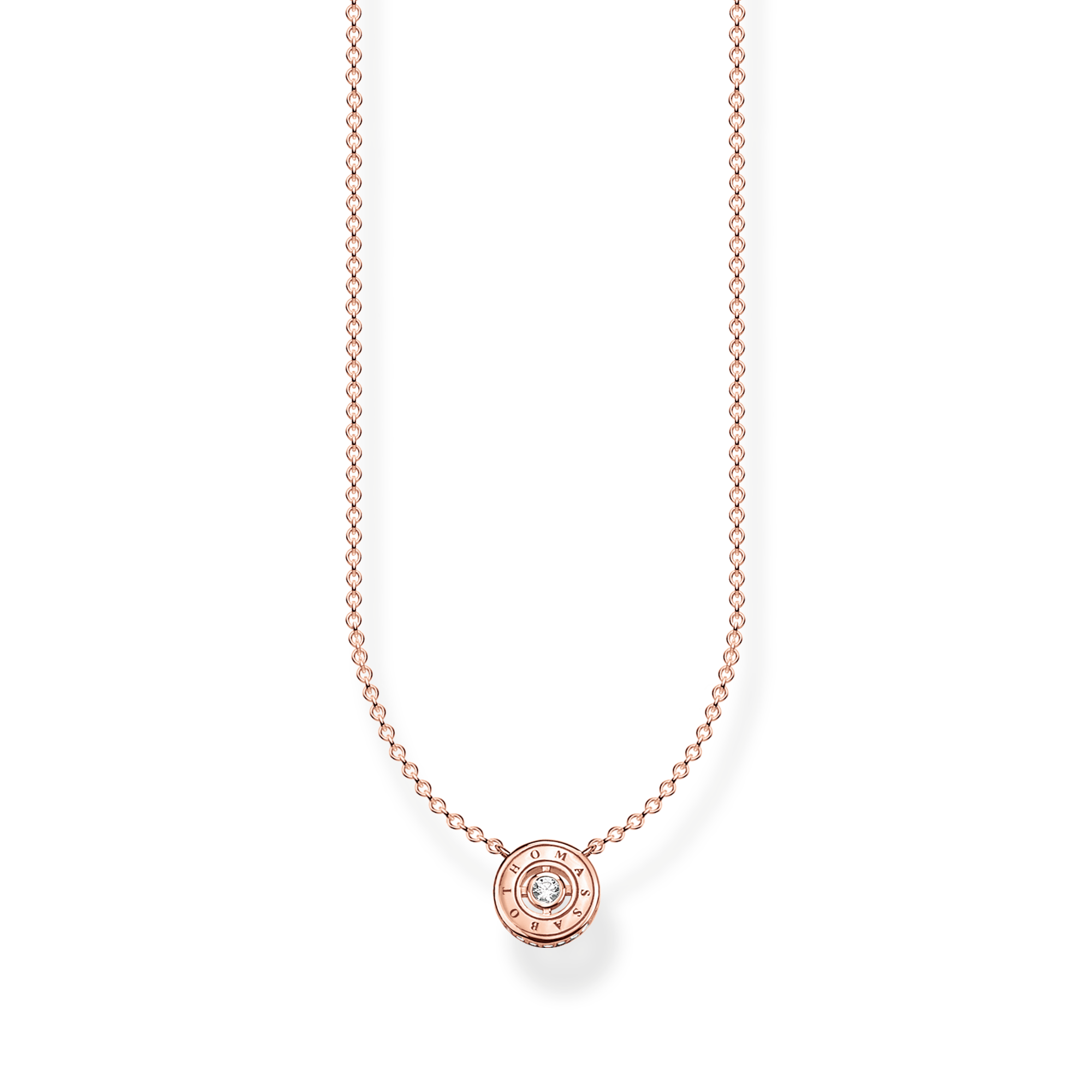 Thomas Sabo KE1881-416-14 Kette Kreis mit weißem Stein rosévergoldet