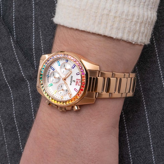 Festina Damenuhr Chronograph rosè Multicolor F20639/2