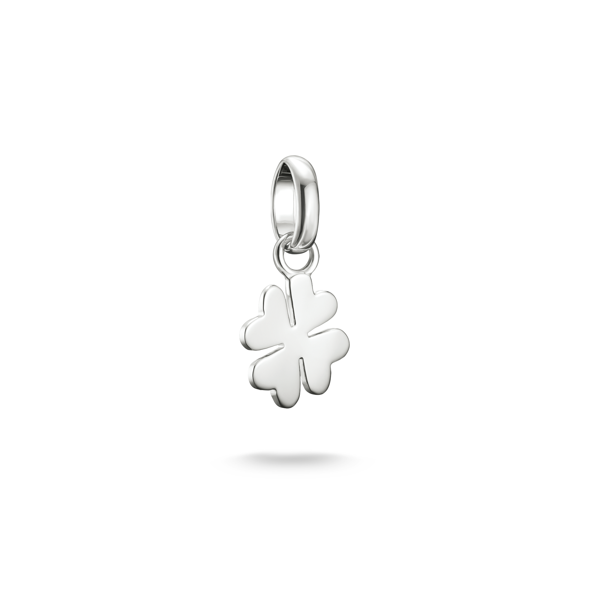 Vierblättriger Kleeblatt-Charm aus 925 Silber